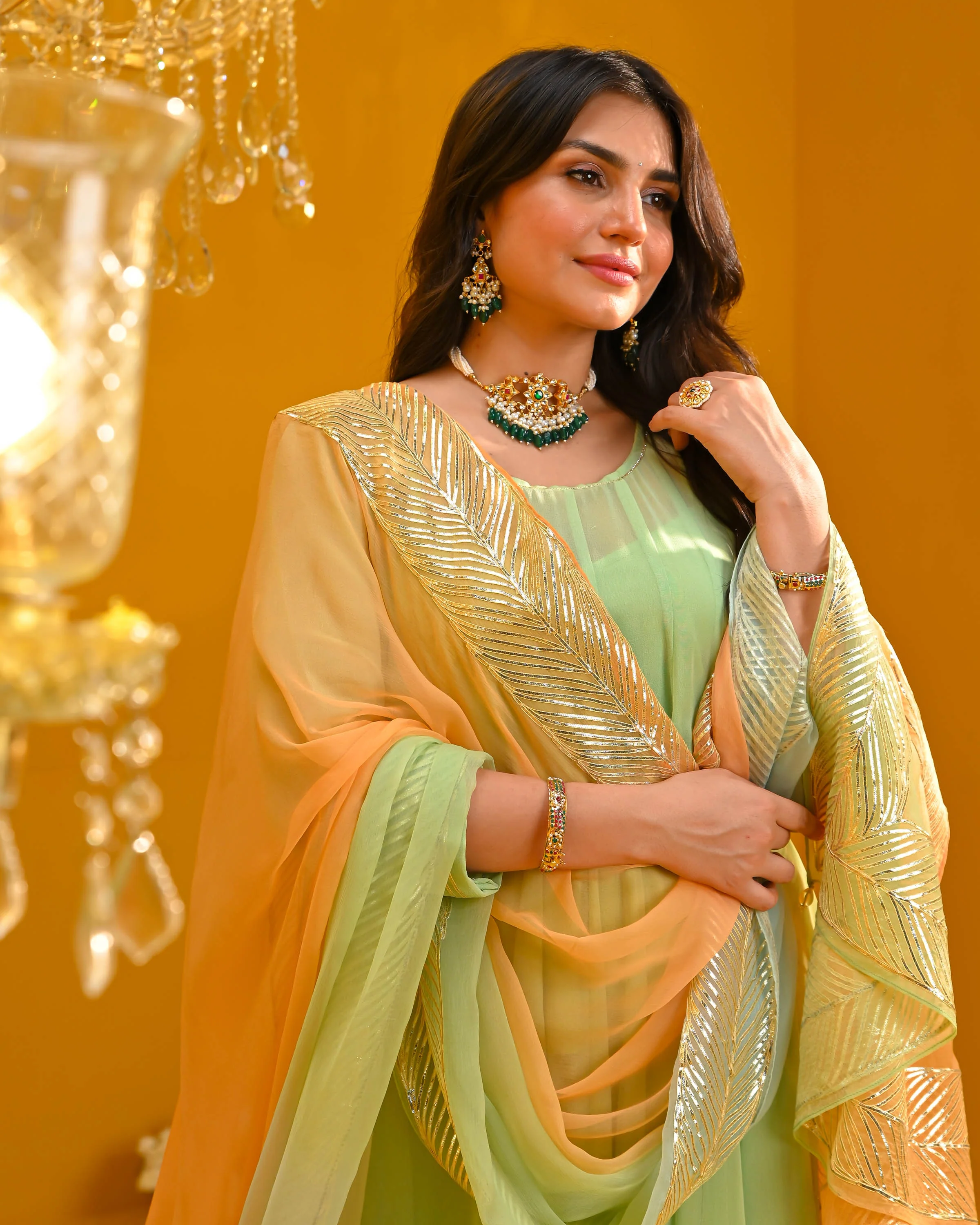 Ira Georgette Suit Set - Woolfily