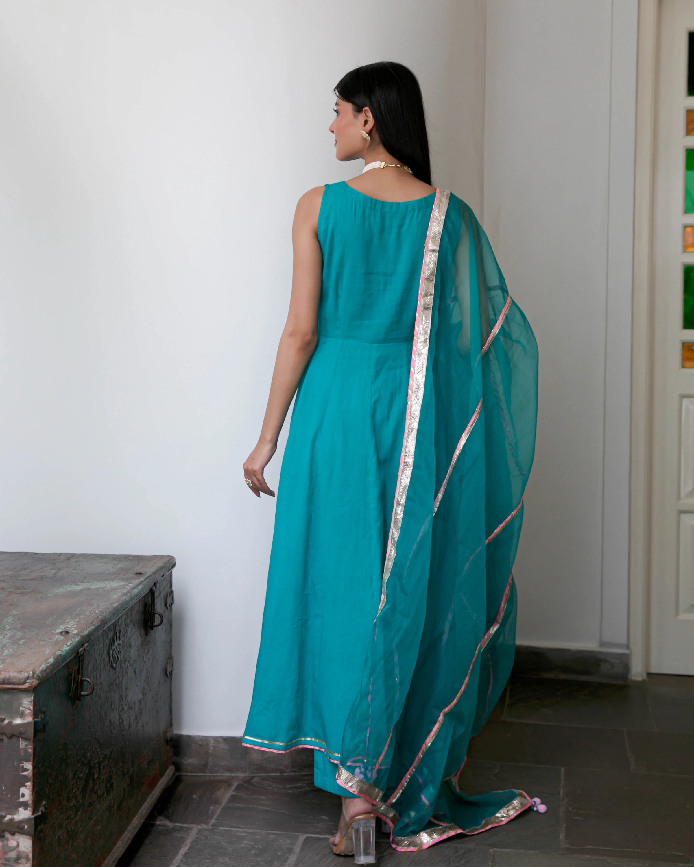 Cut Slevees Cotton Suit Set - Woolfily