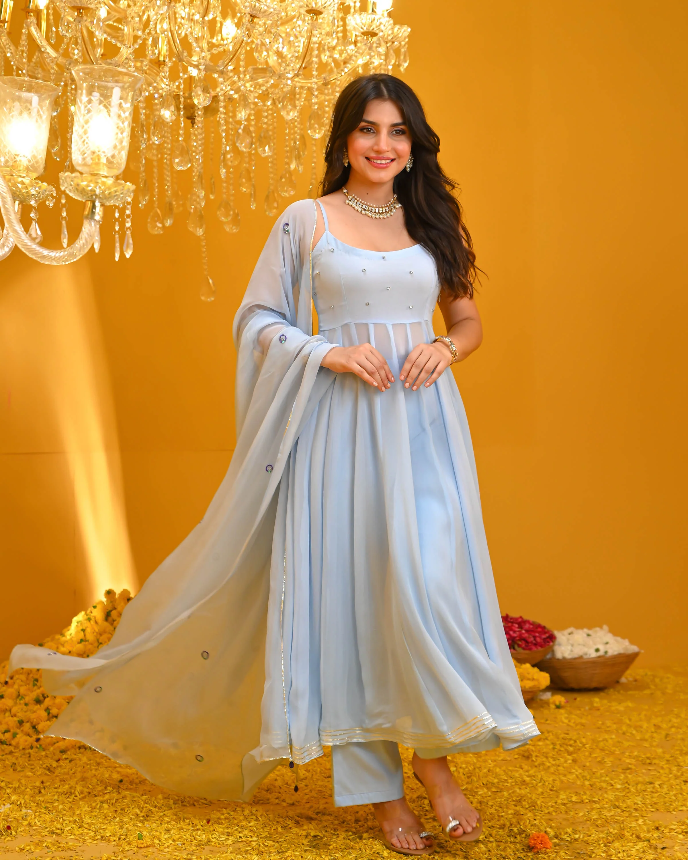 Nayantara Georgette Suit Set - Woolfily