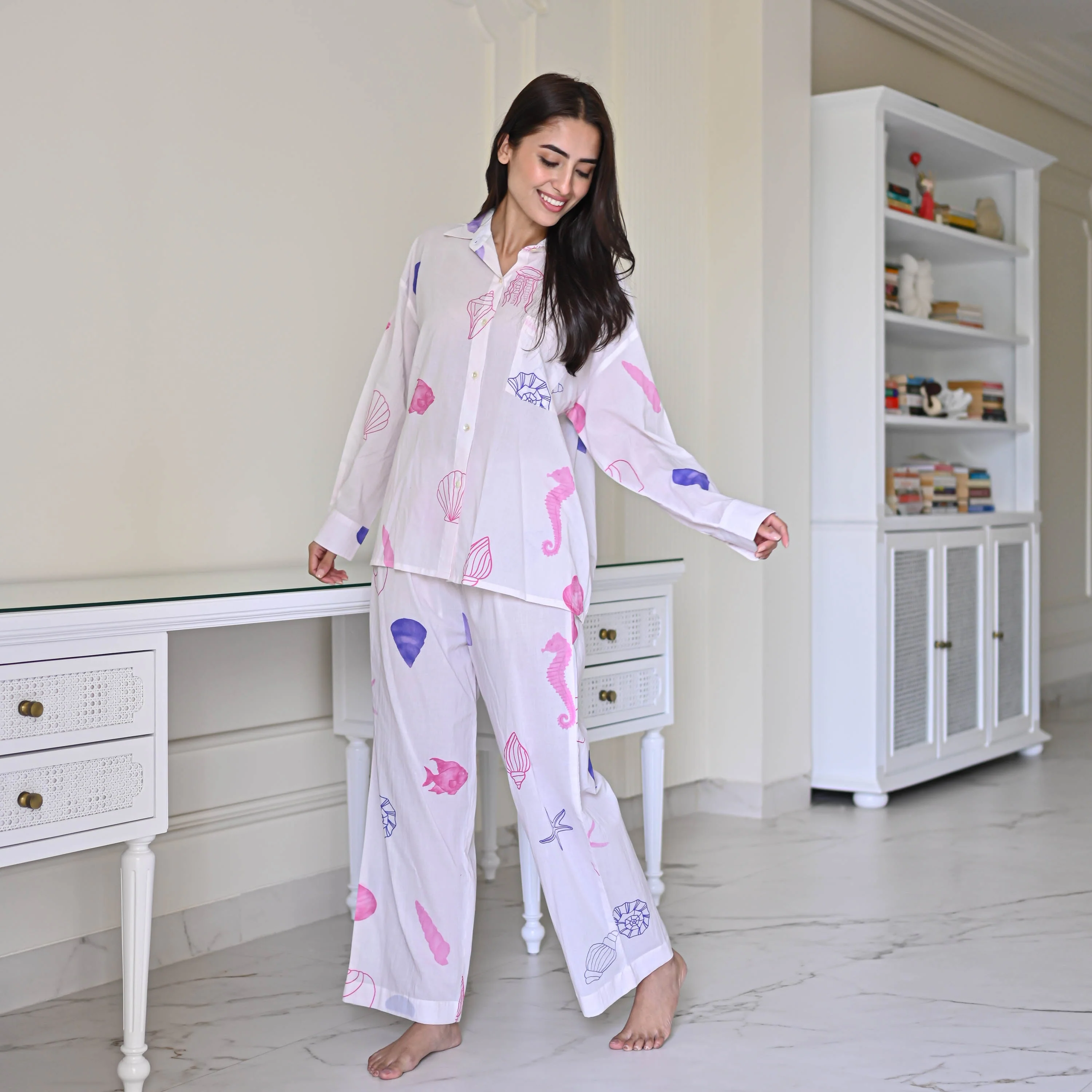 Sea Shells Pyjama Set - Woolfily