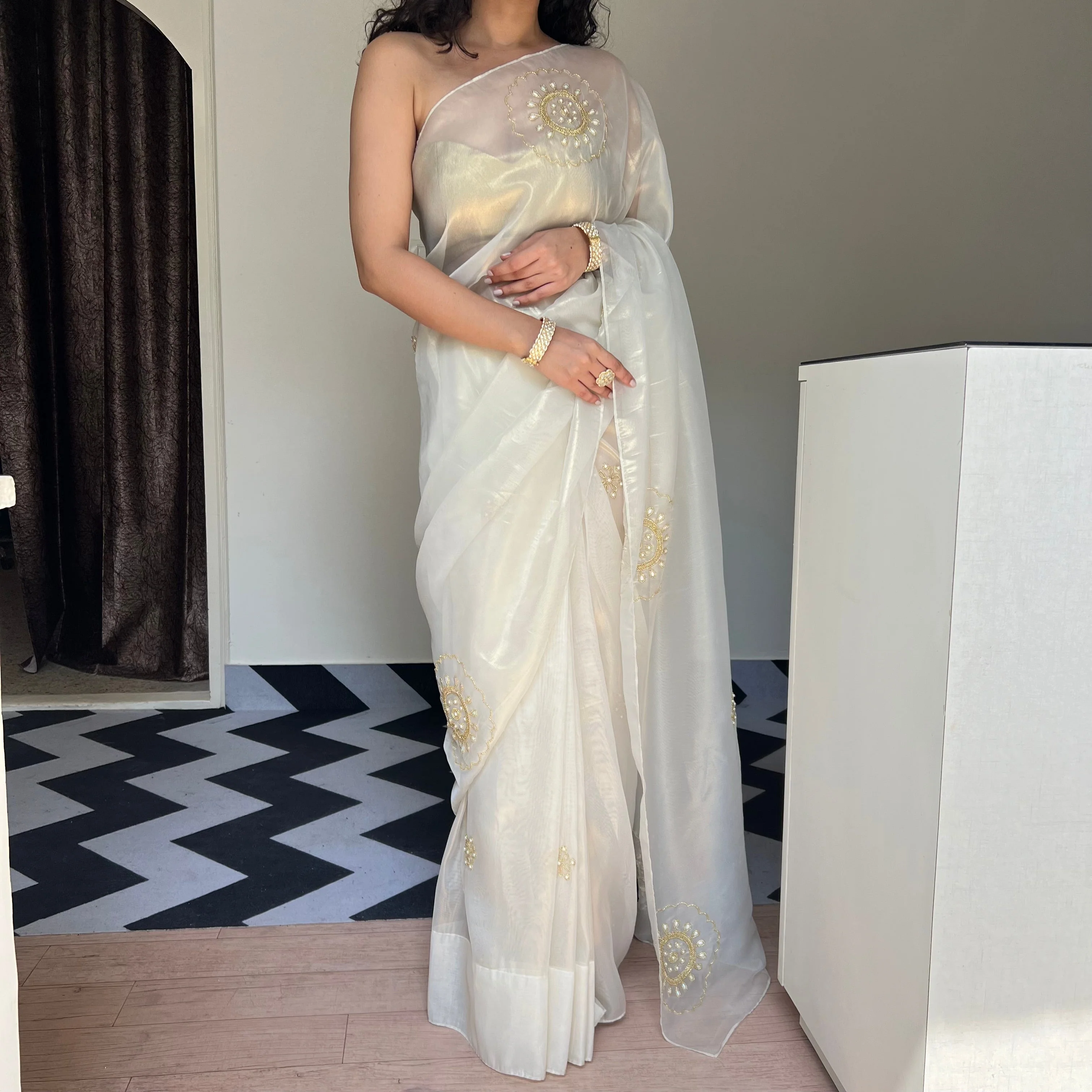 Pearl Perfection Saree - Woolfily