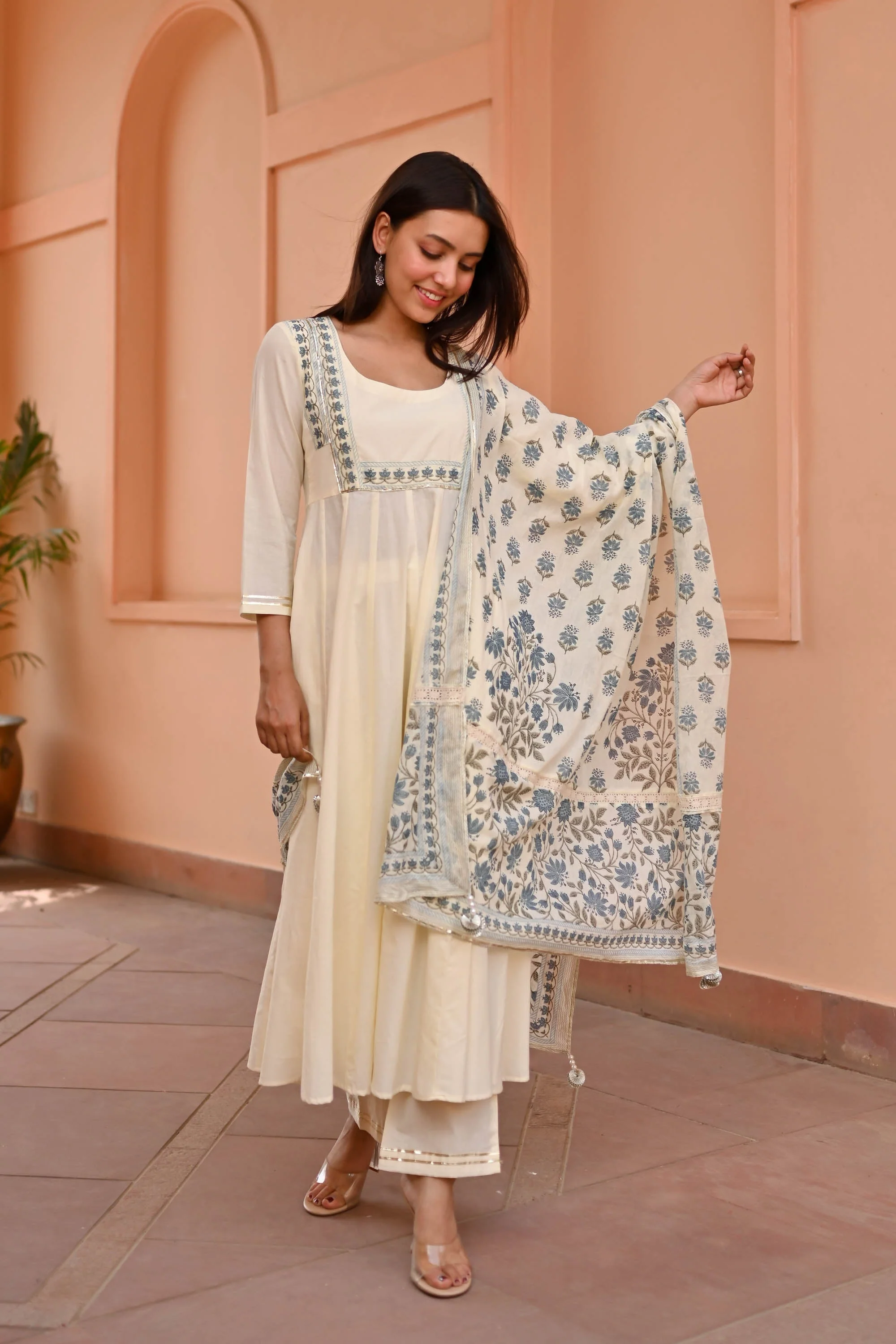 Trisha Trio Cotton Suit Set - Woolfily