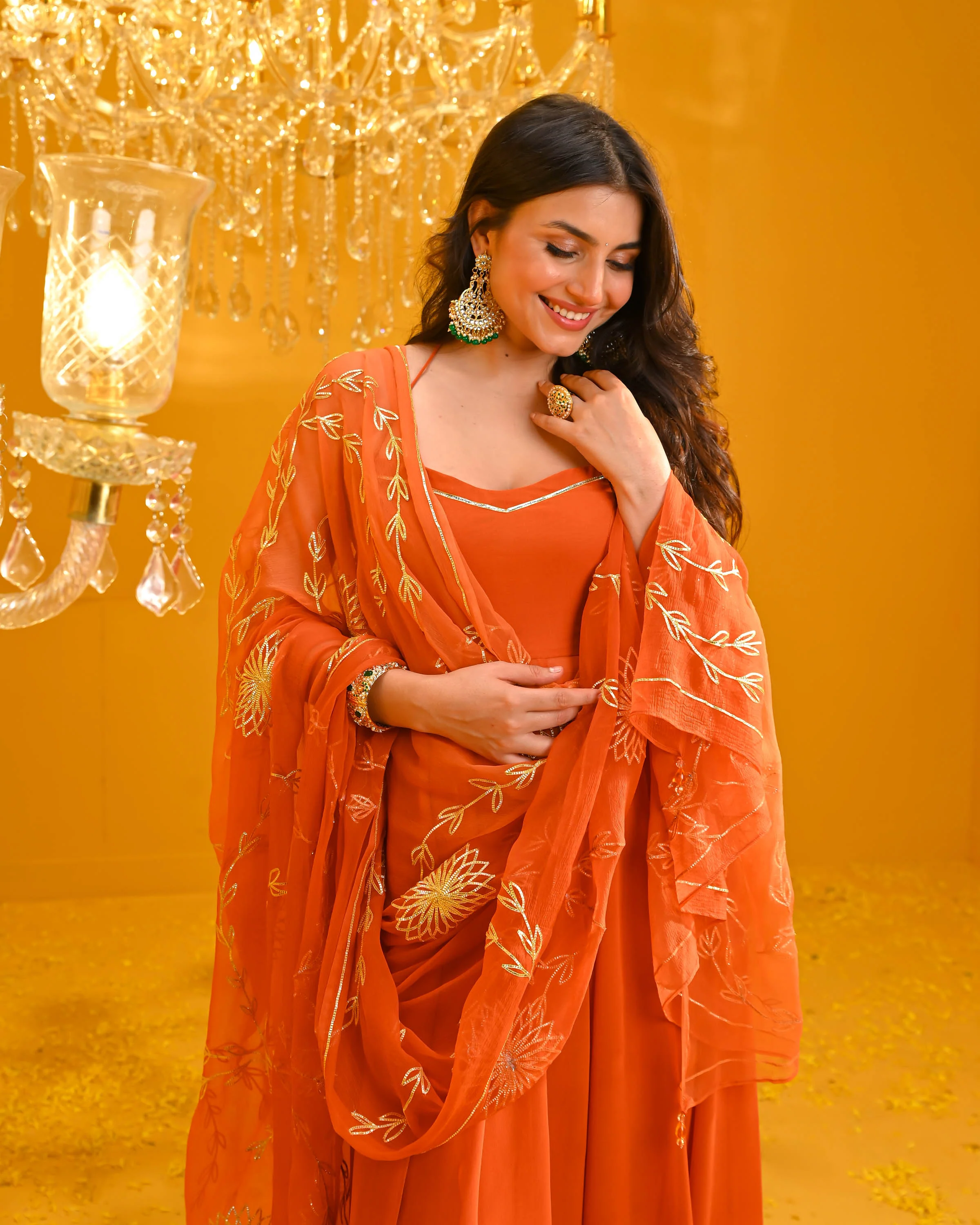 Nandini Georgette Suit Set - Woolfily