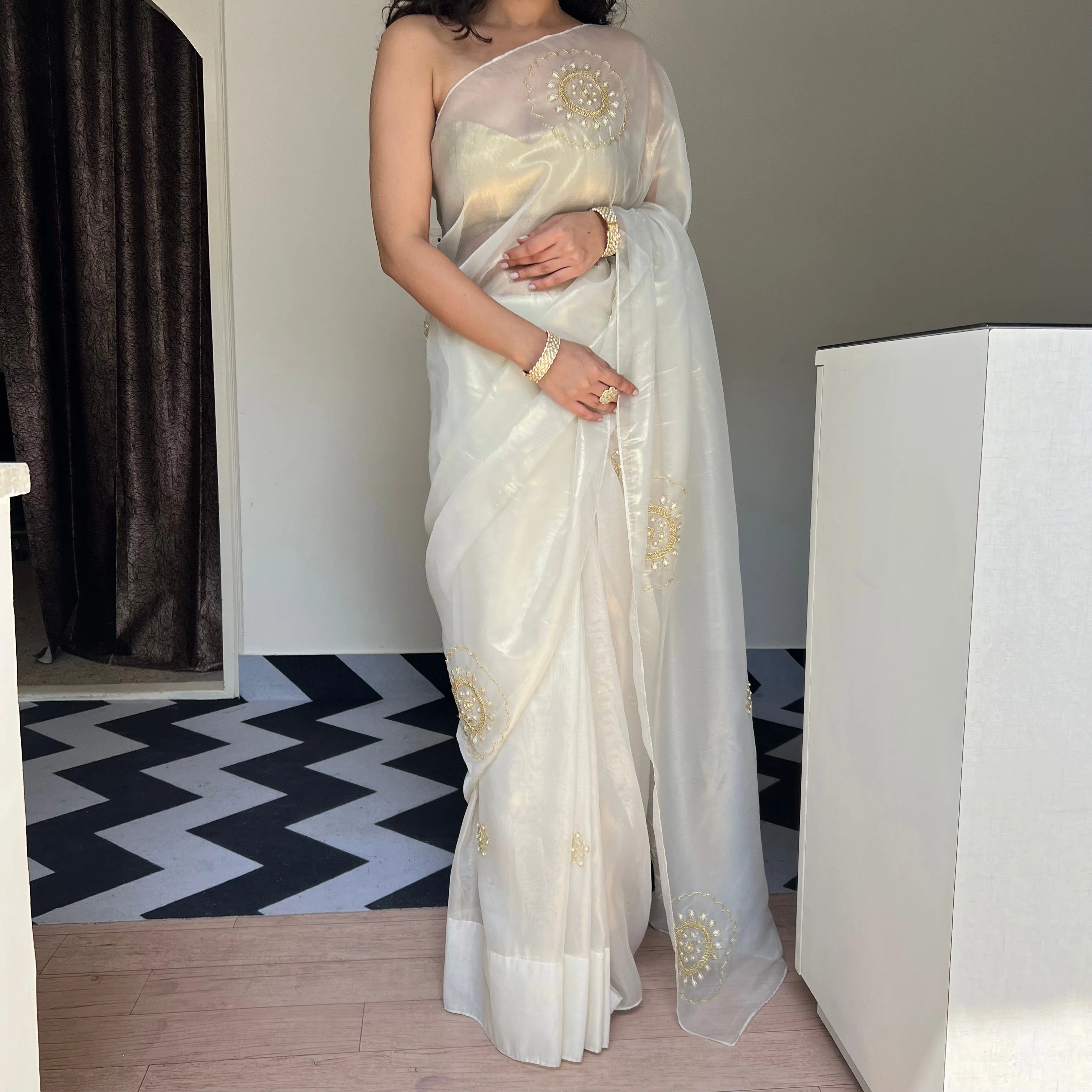 Pearl Perfection Saree - Woolfily