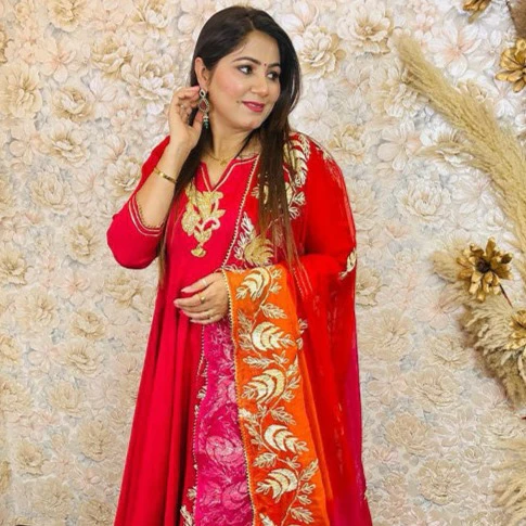 Pink Orange Shades Gotta Work Salwar Suit - Woolfily