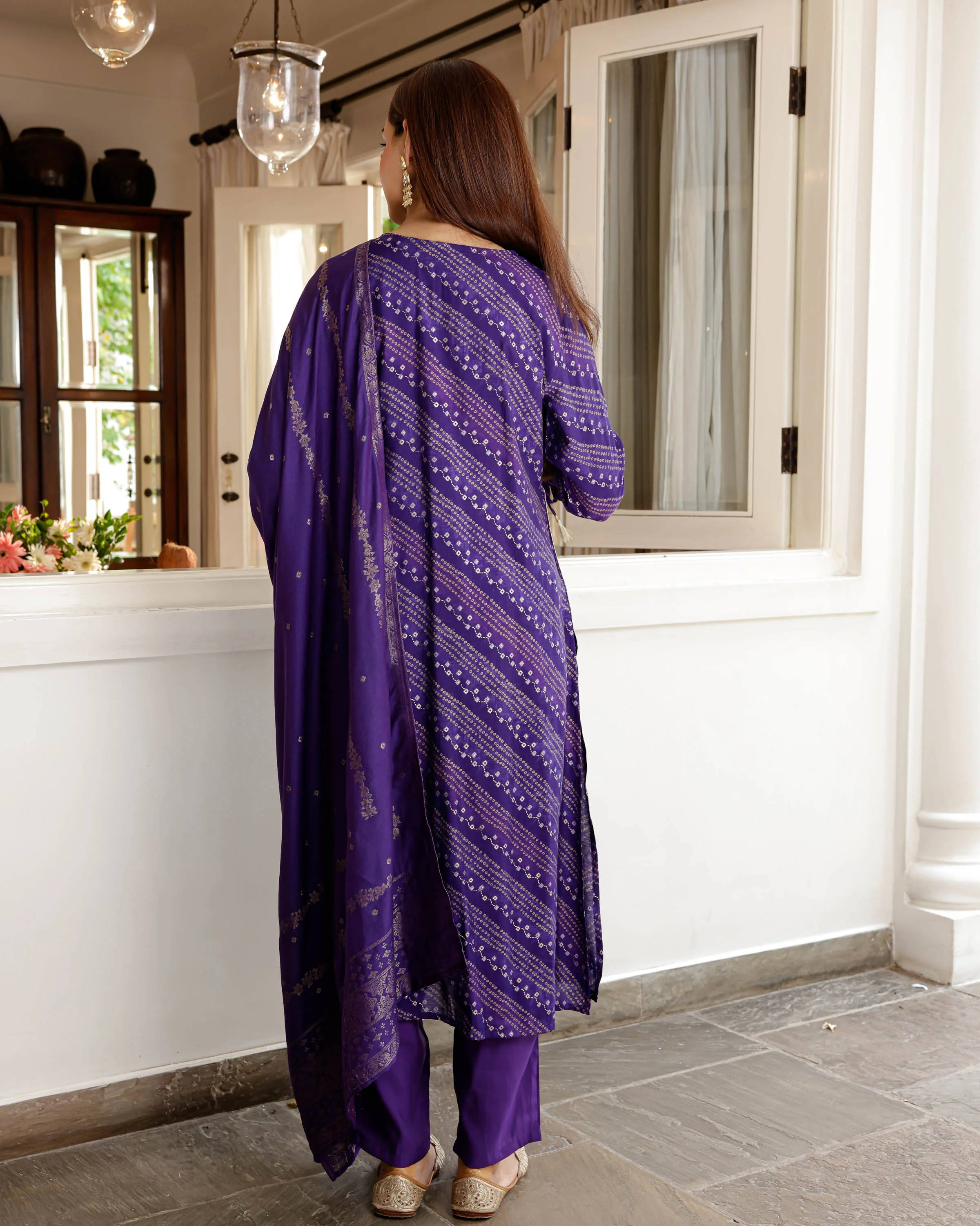 Deep Purple Embroidered Suit - Woolfily