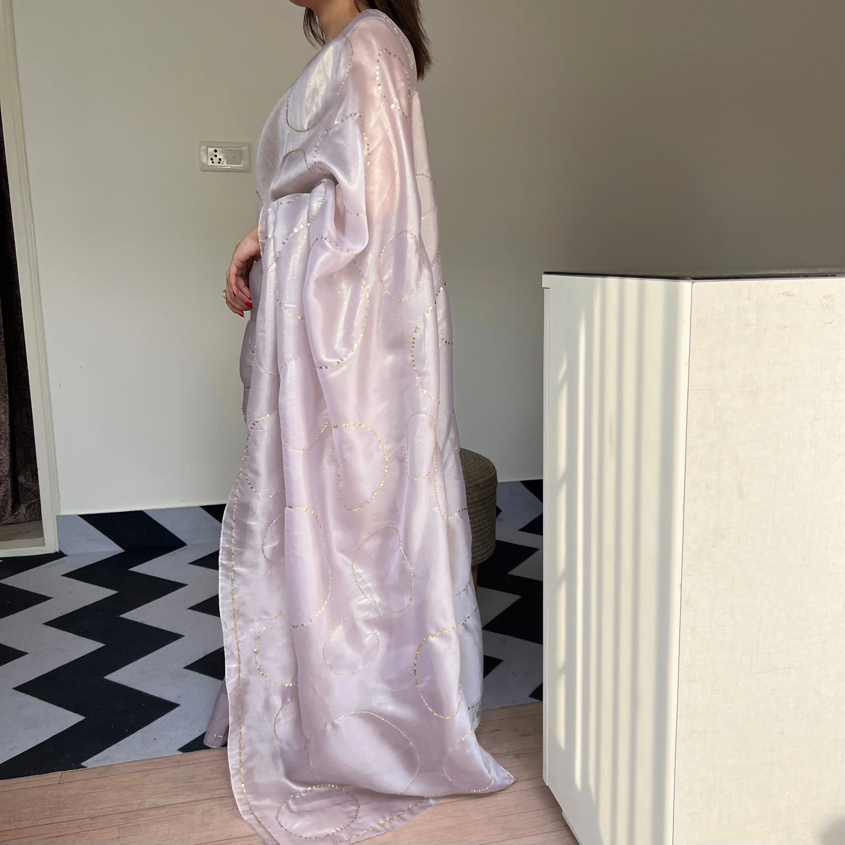 Mystic Grey Saree - Woolfily