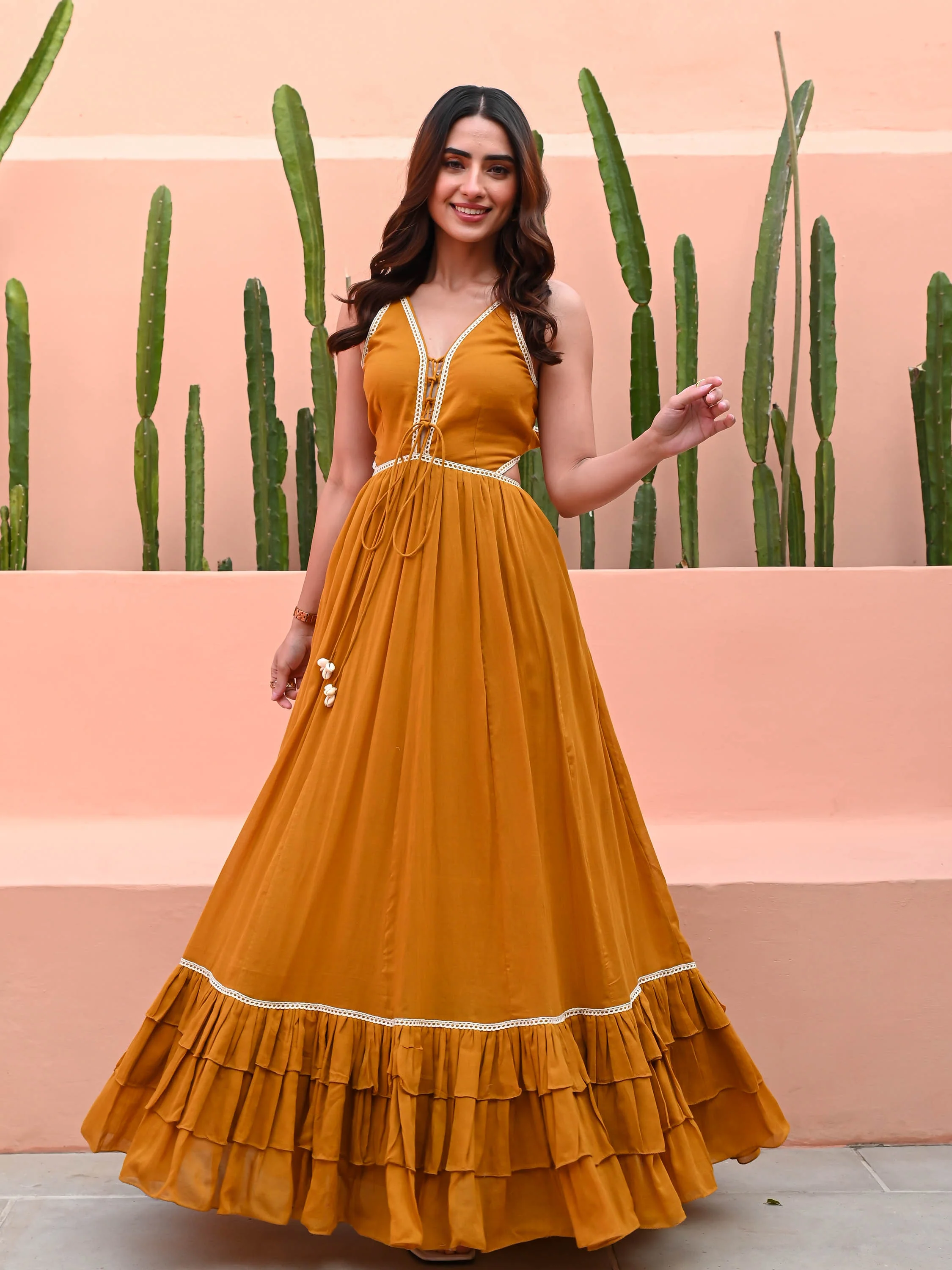 Marigold Cotton Dress - Woolfily