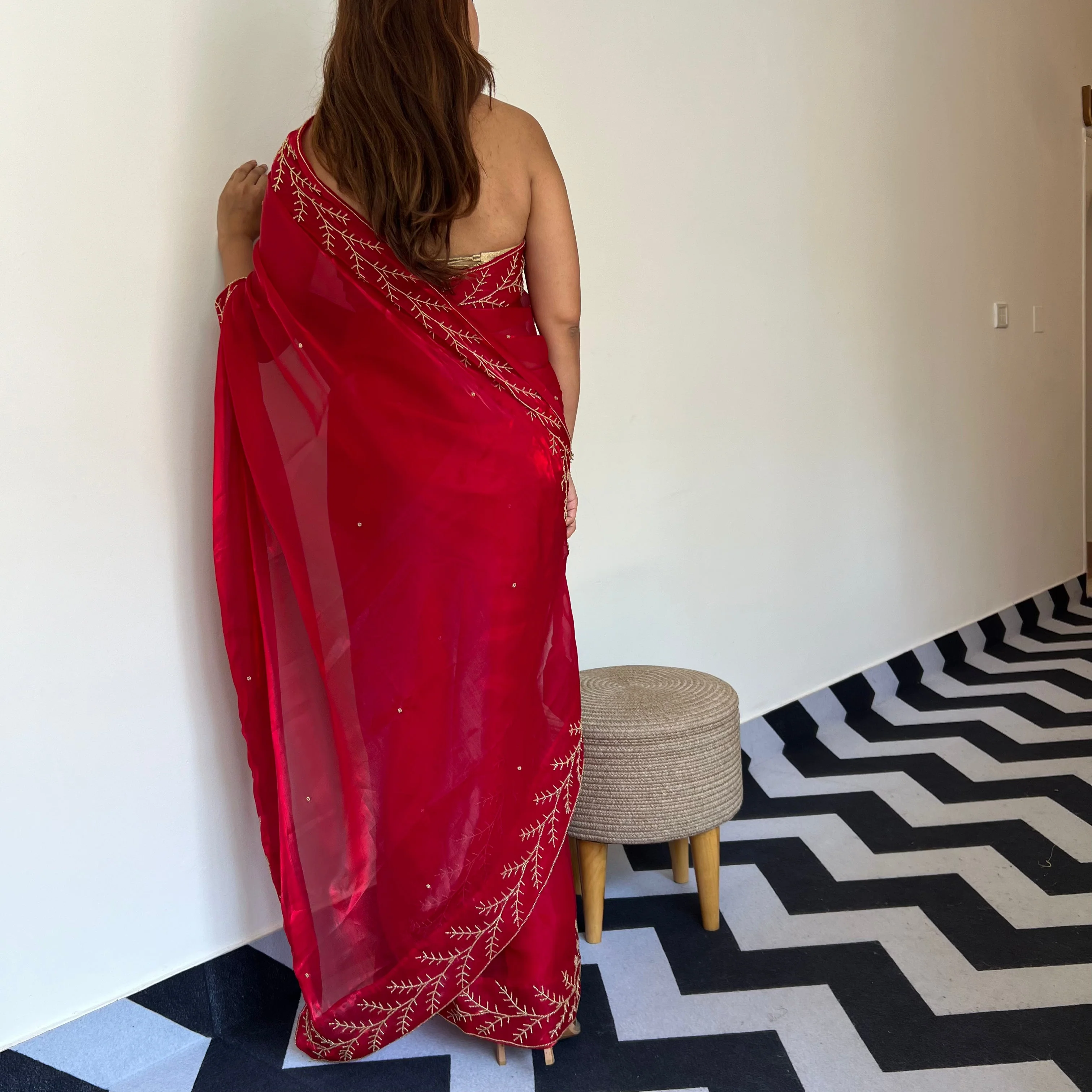 Ruby Spring Tissue Saree - Woolfily