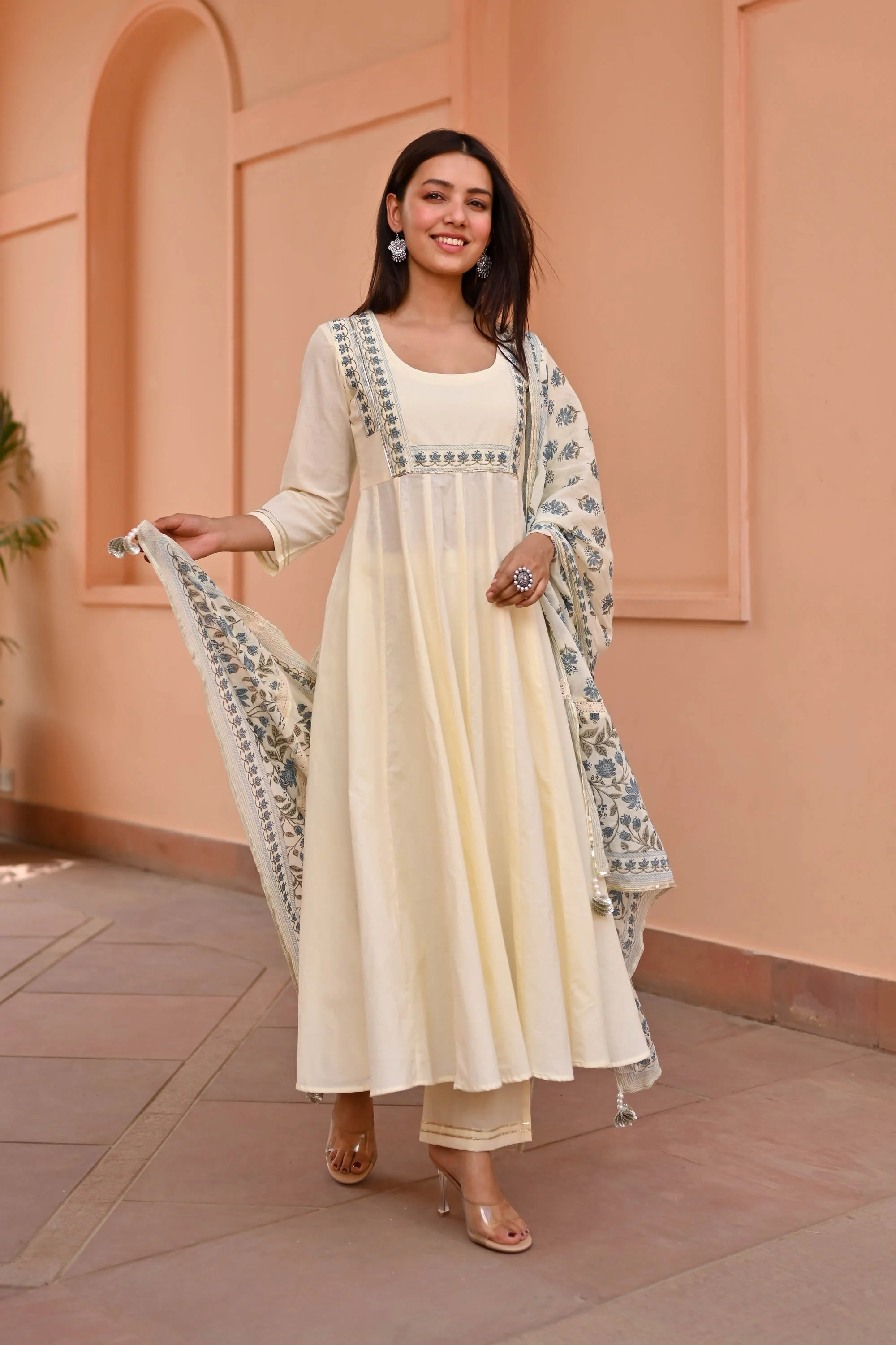 Trisha Trio Cotton Suit Set - Woolfily