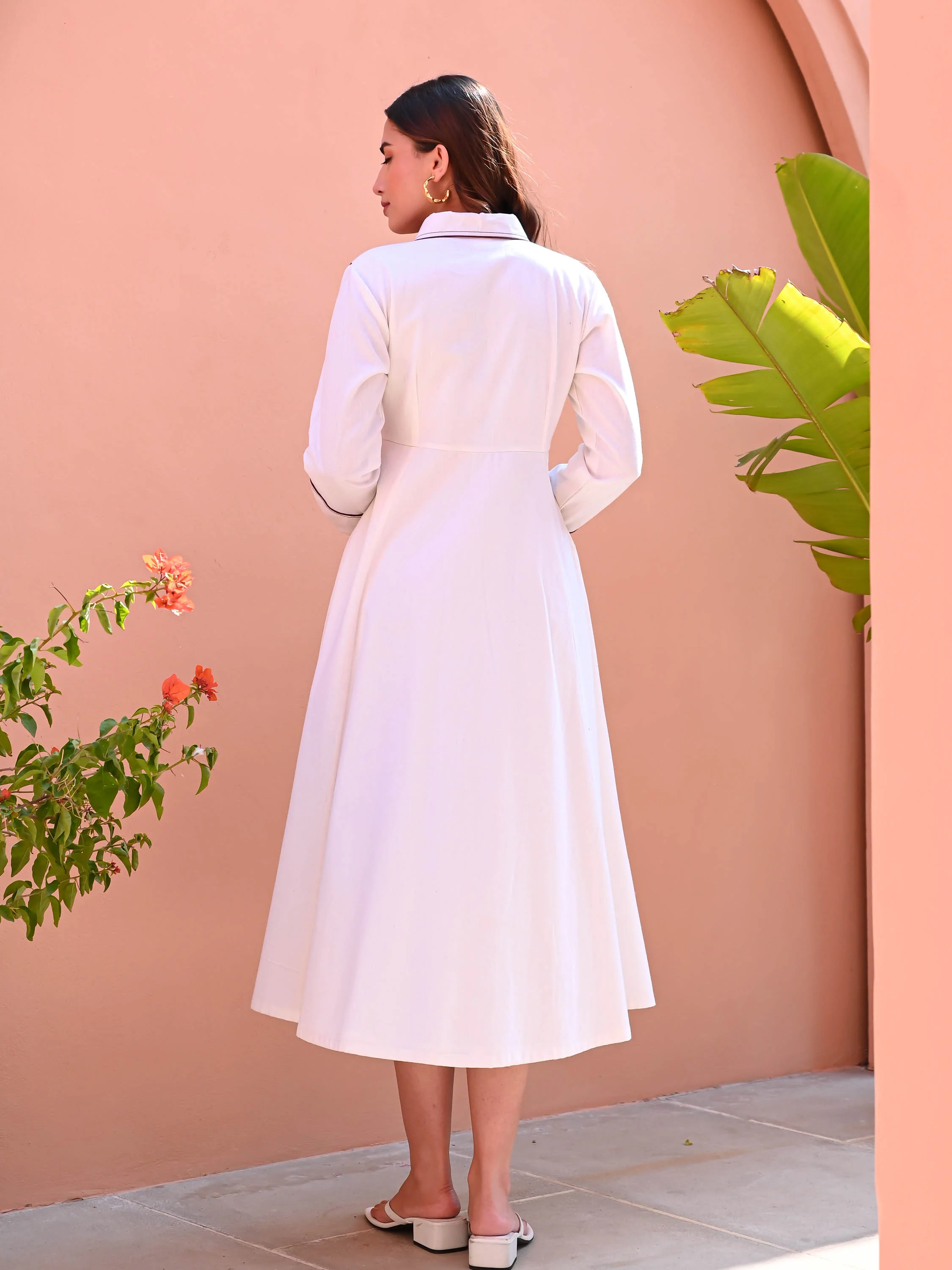 White Shirt Cotton Dress - Woolfily