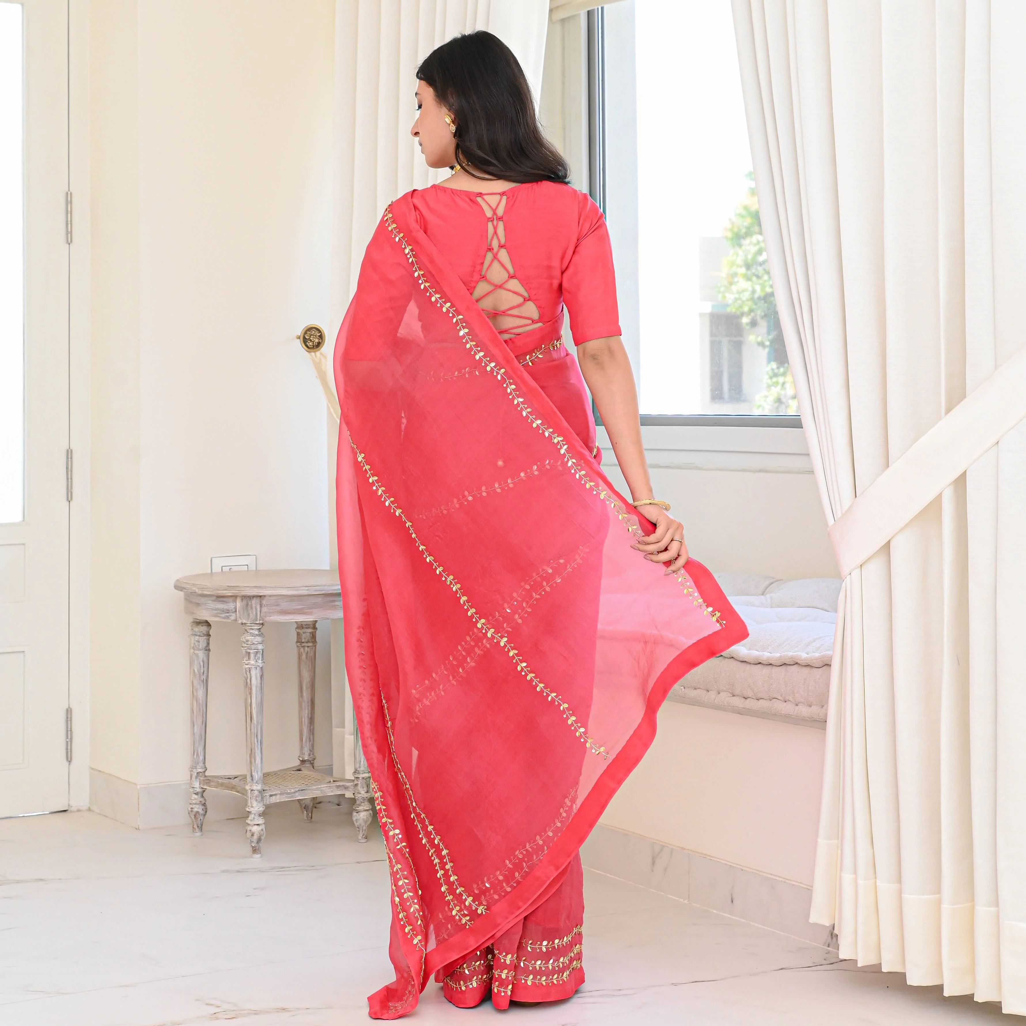 Regal Bliss Silk Organza Saree - Woolfily