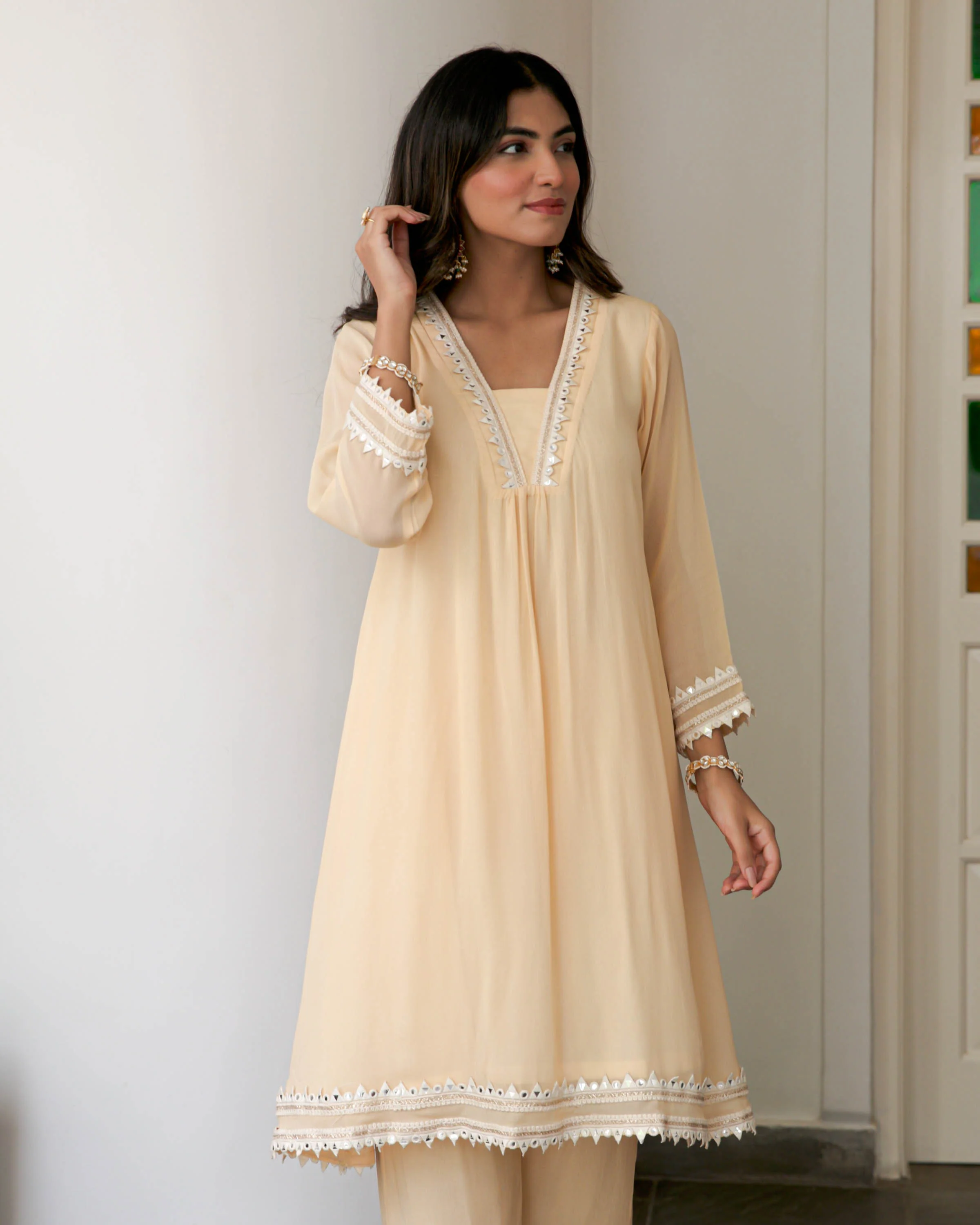 Offwhite Kurta Pants - Woolfily