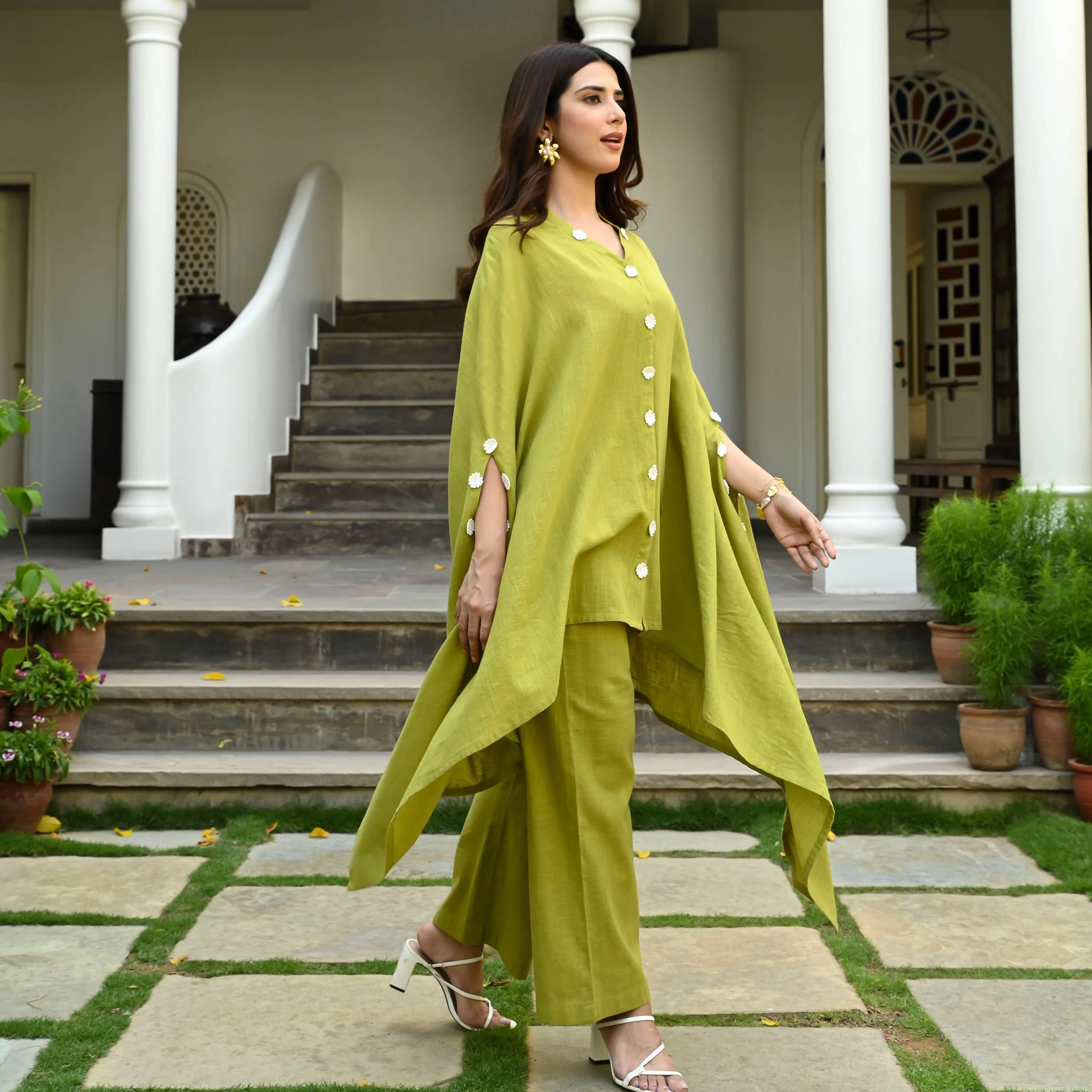 Bunaai Cotton Blossom Kurta Set - Woolfily