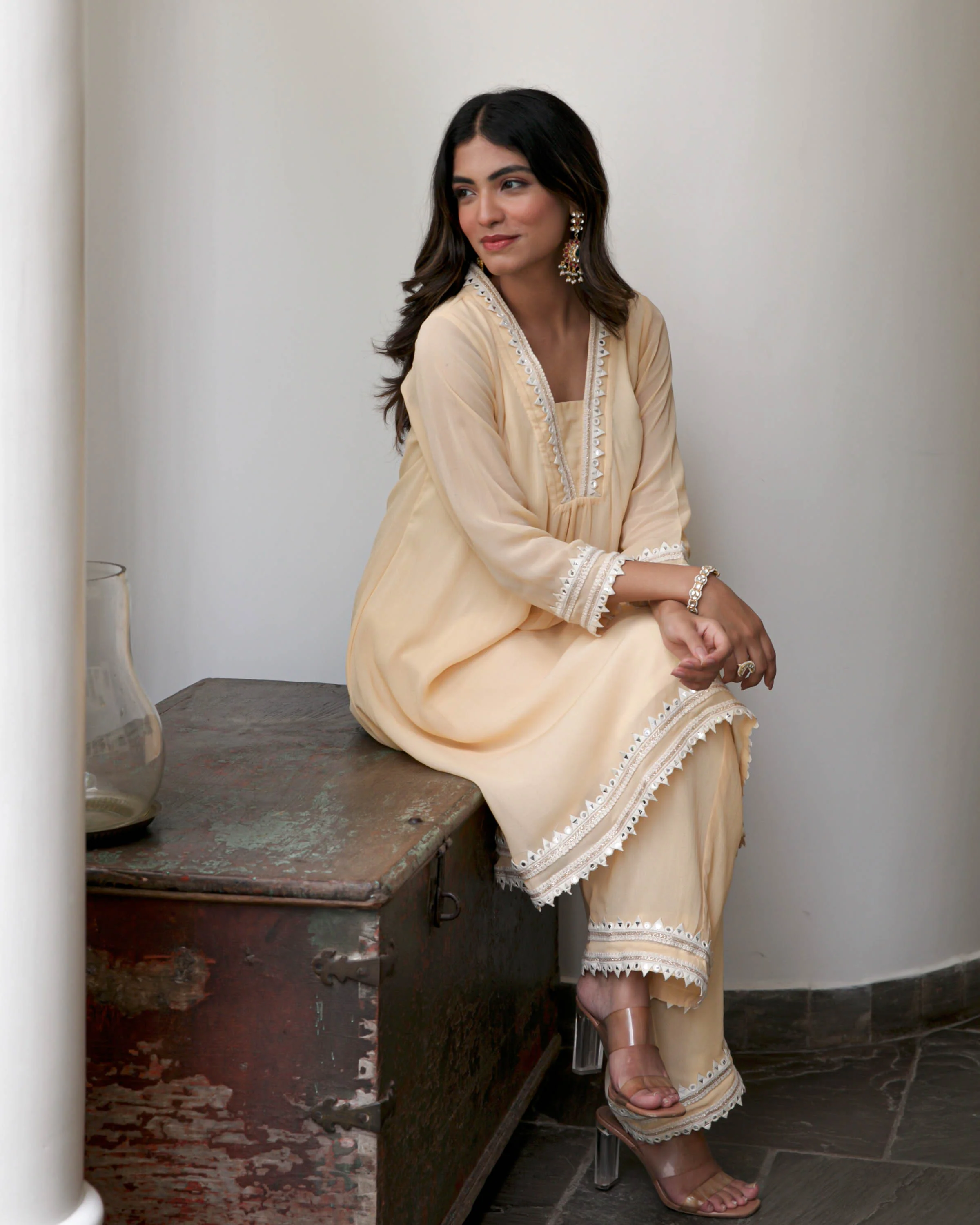 Offwhite Kurta Pants - Woolfily