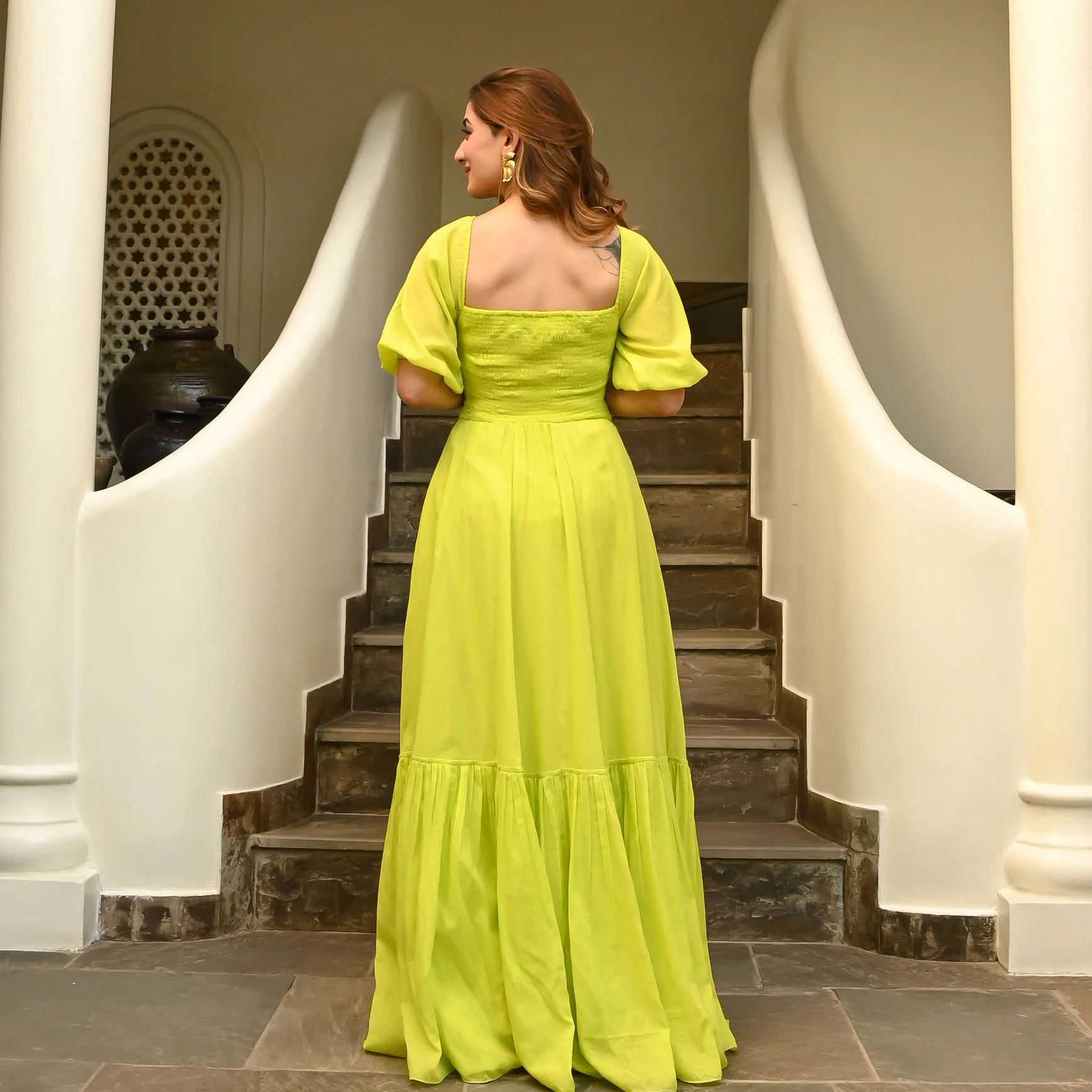 Bunaai GREEN OASIS COTTON DRESS - Woolfily