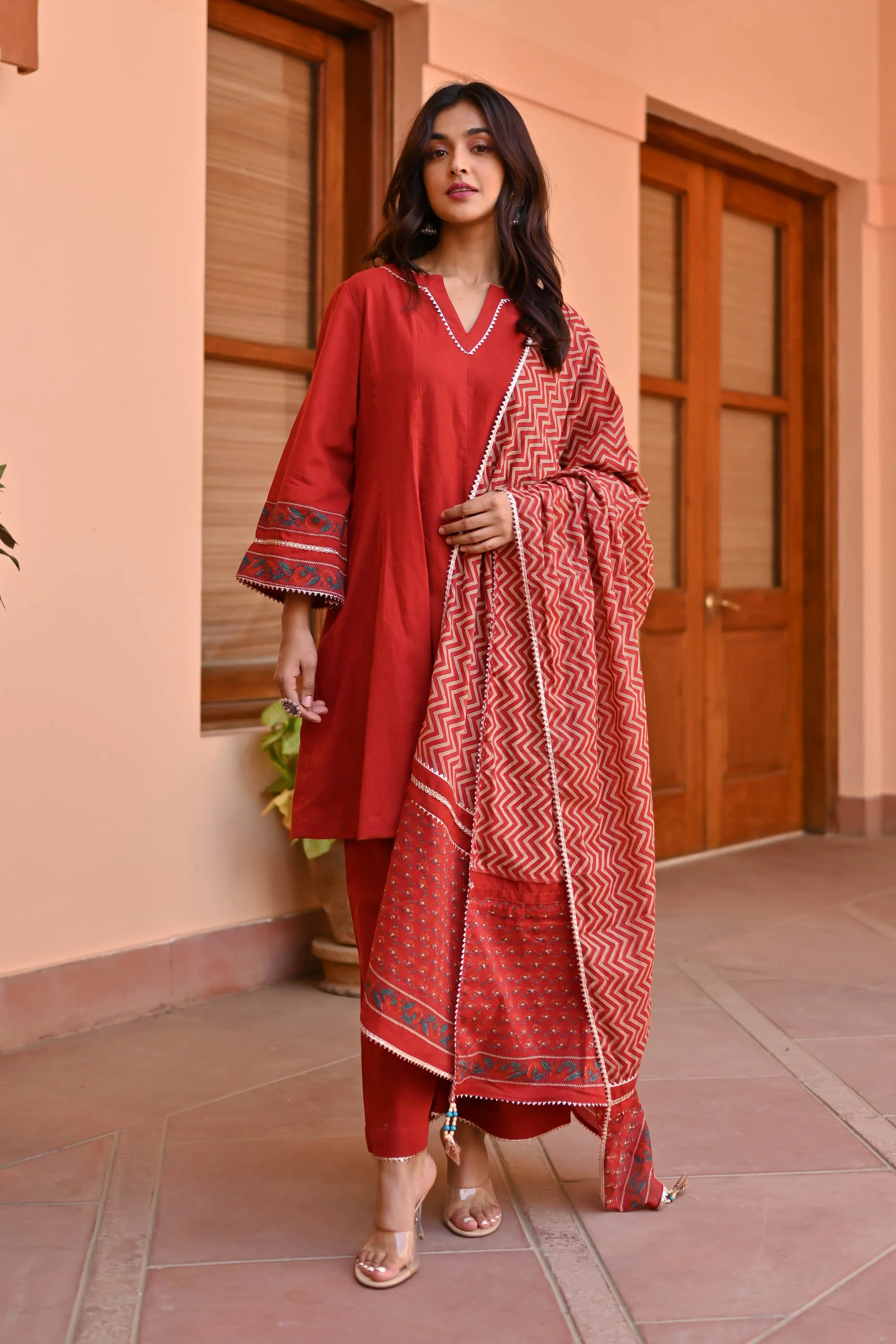 Orchid Trio Cotton Suit Set - Woolfily