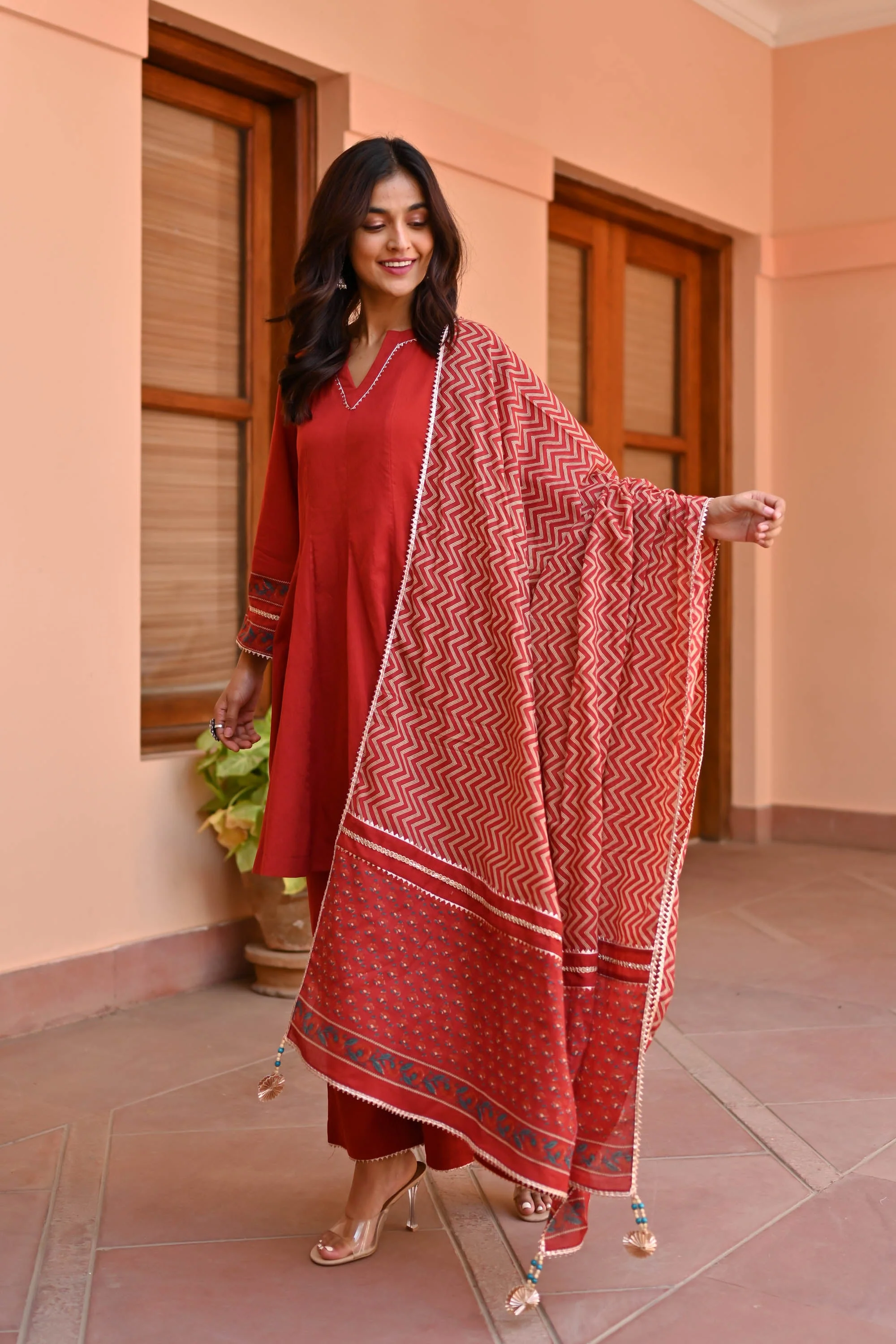 Orchid Trio Cotton Suit Set - Woolfily