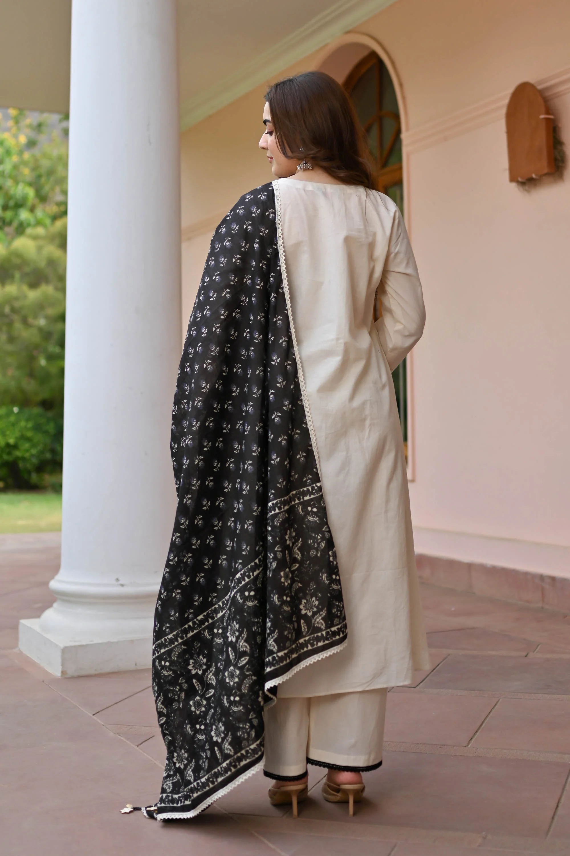 Avni Cotton Suit Set Trio - Woolfily