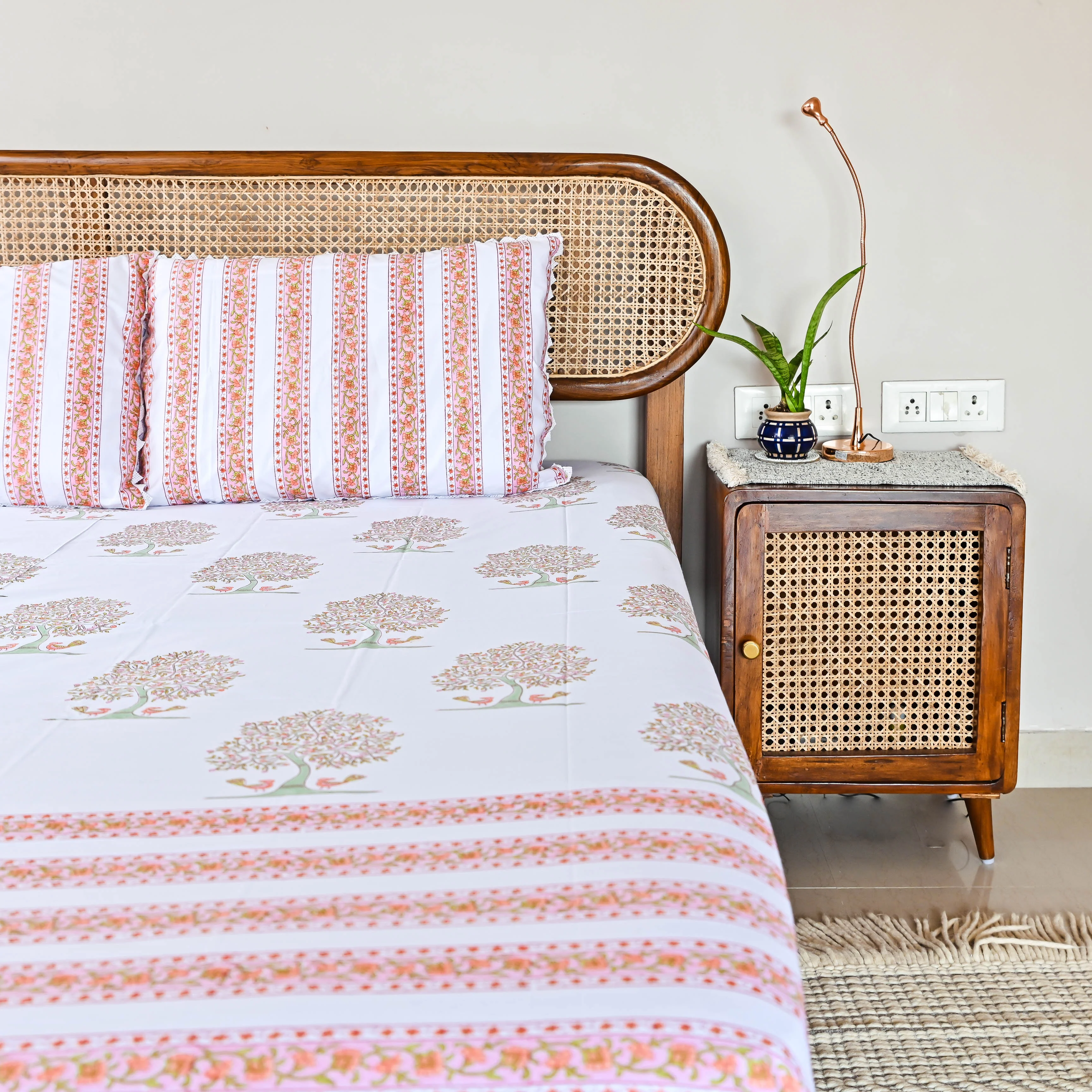 Bunaai Dreamsoft Handblock Printed Bedsheet - Woolfily