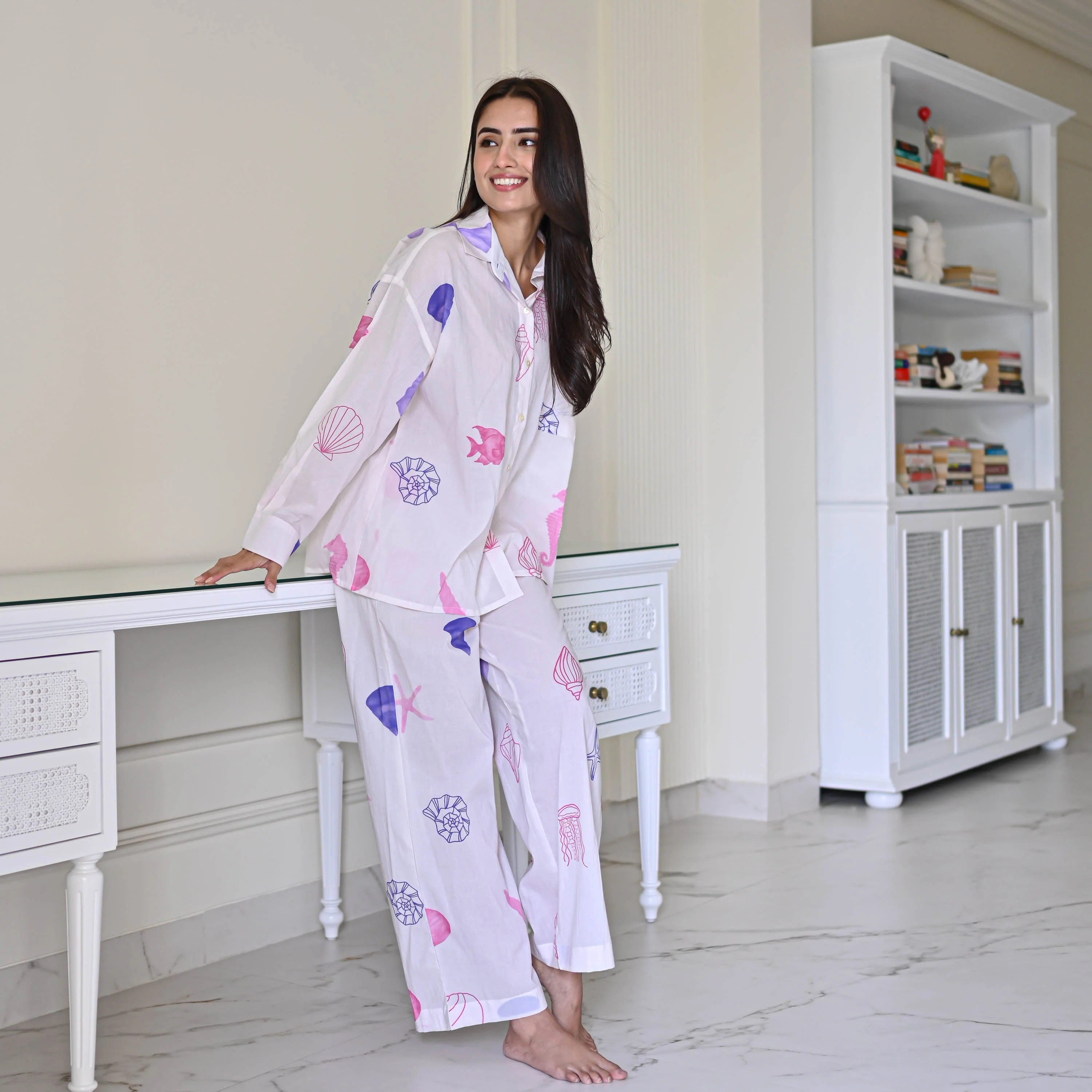 Sea Shells Pyjama Set - Woolfily