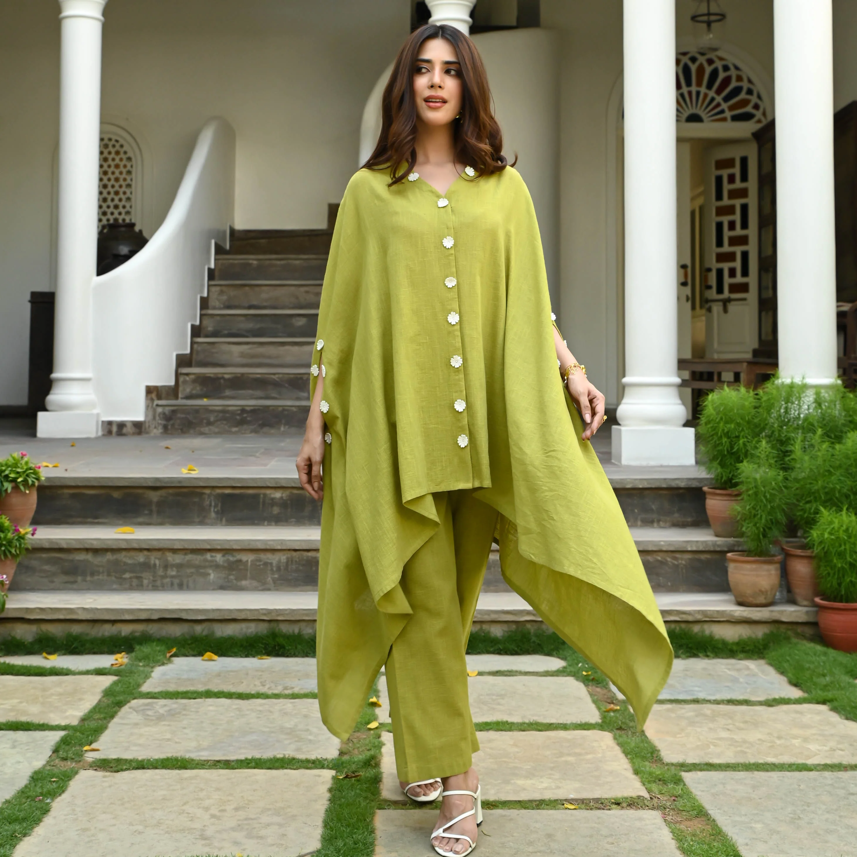 Bunaai Cotton Blossom Kurta Set - Woolfily