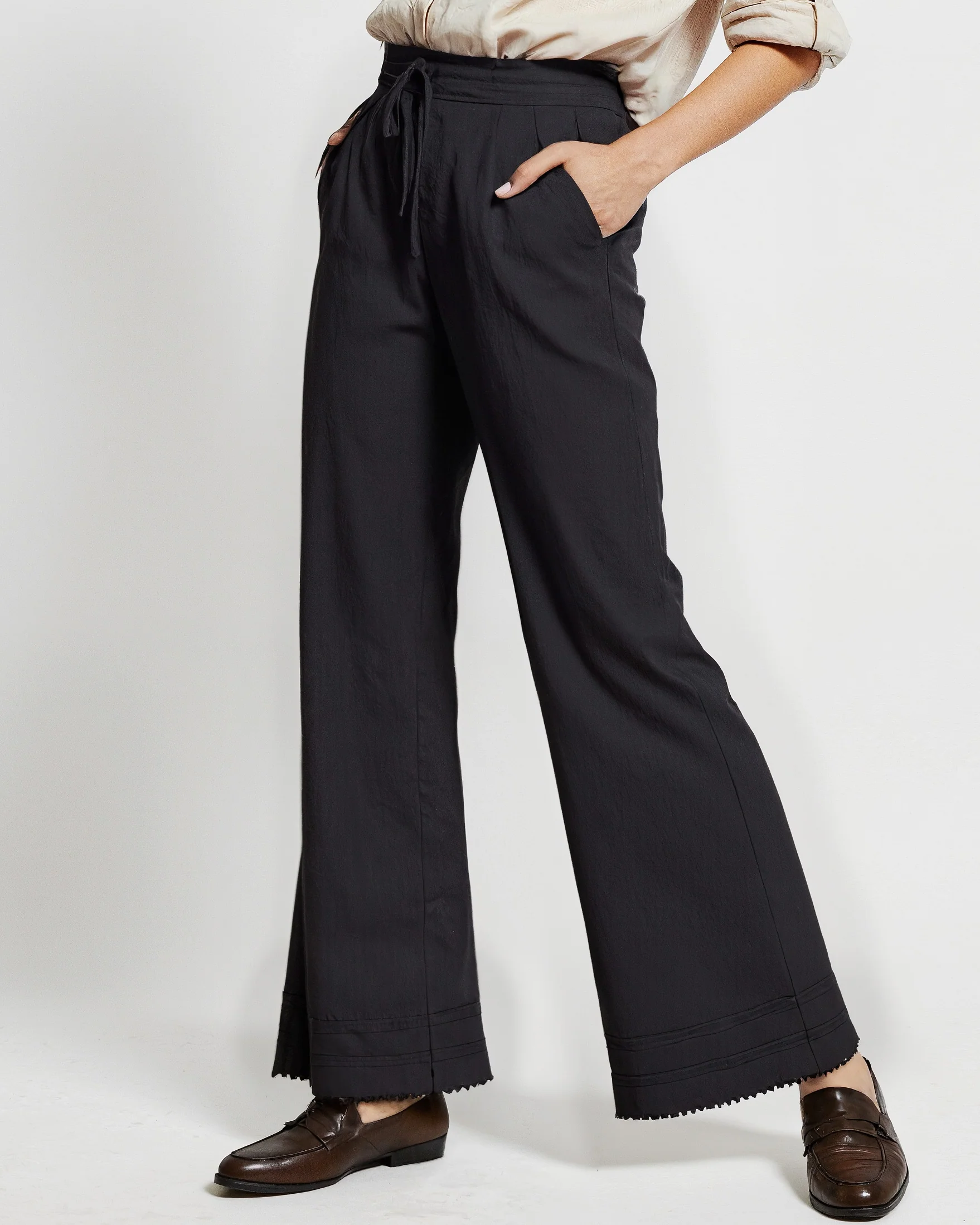 Cotton Flared Pants for Women - Woolfily