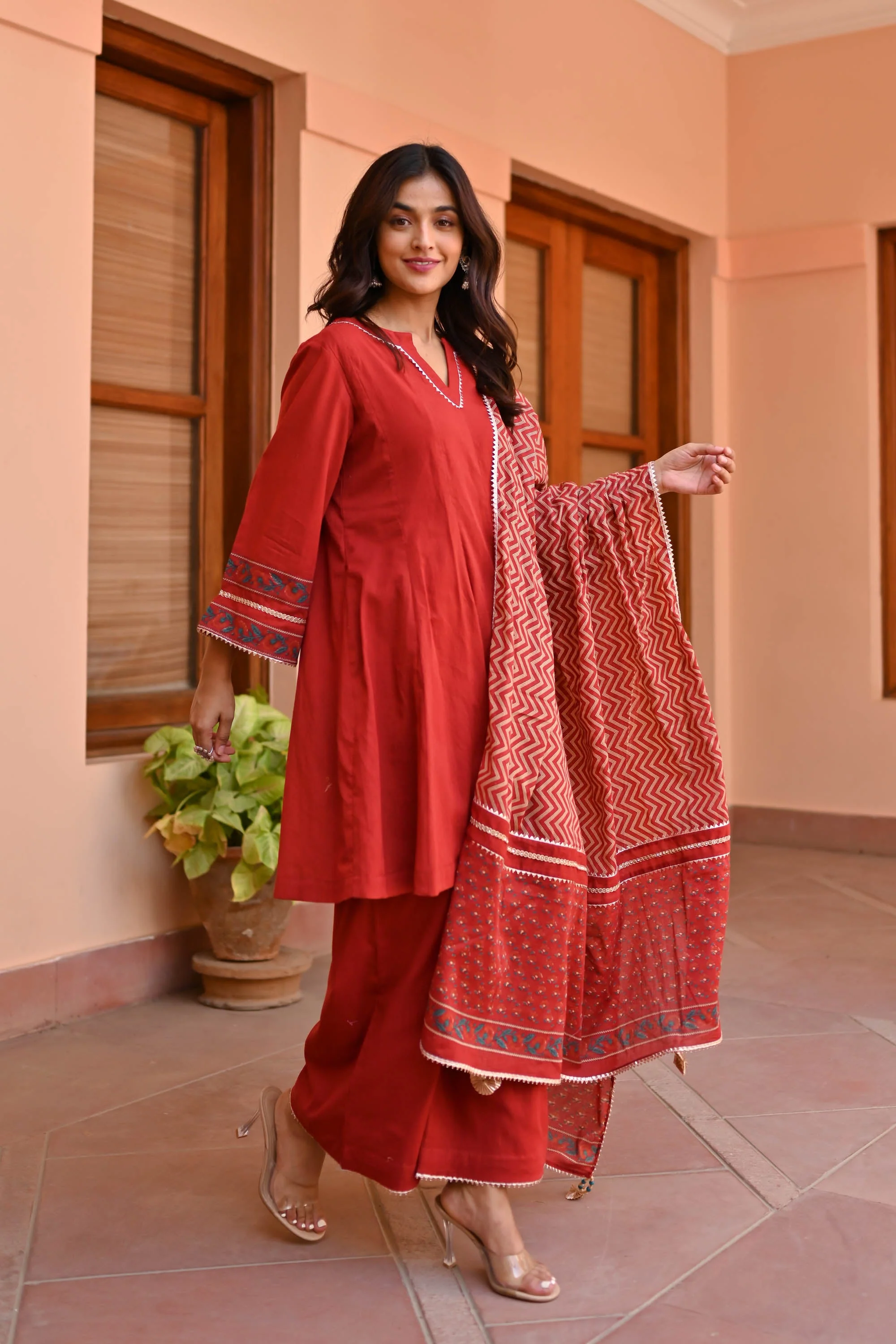 Orchid Trio Cotton Suit Set - Woolfily