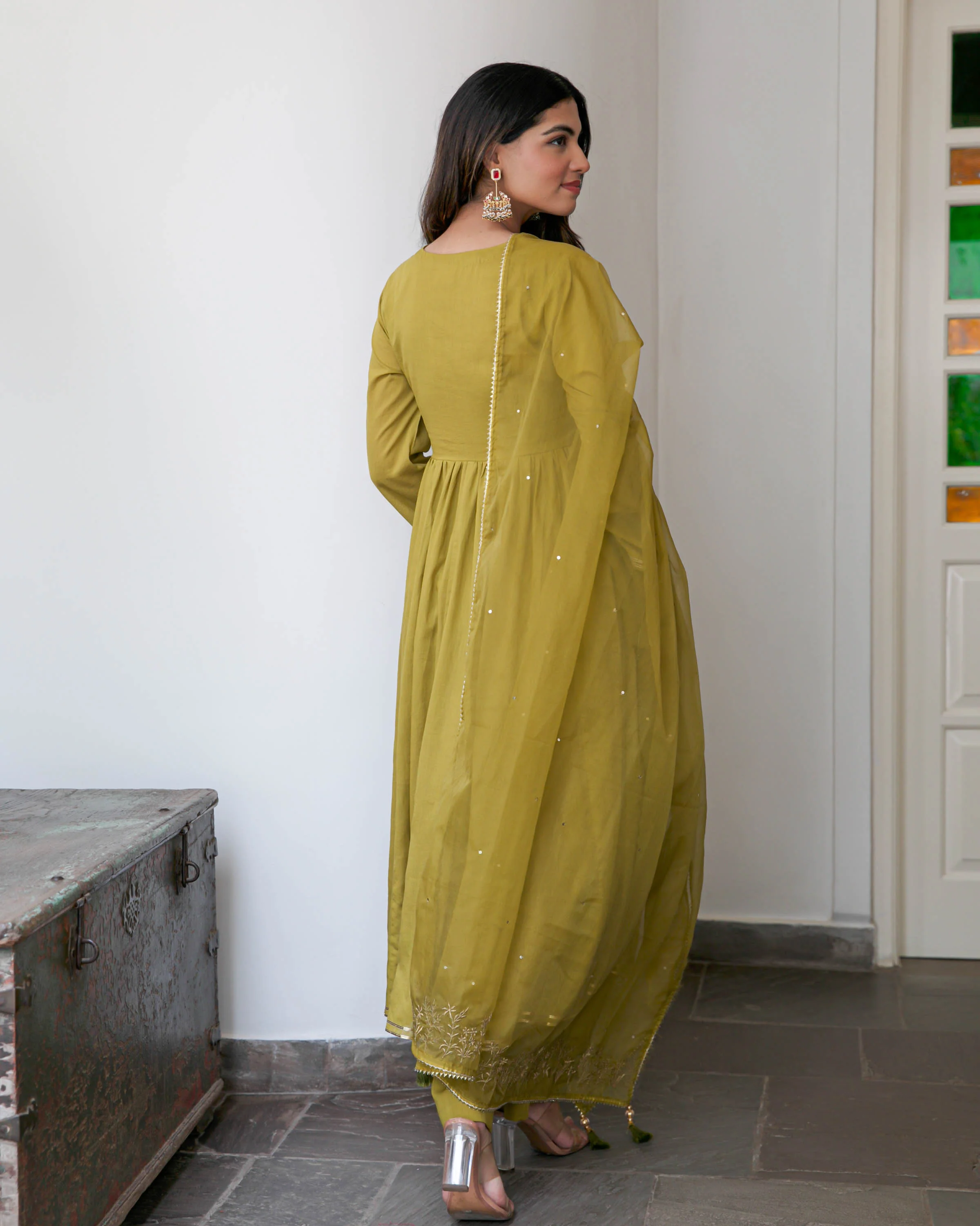 Olive Cotton Suit Set - Woolfily