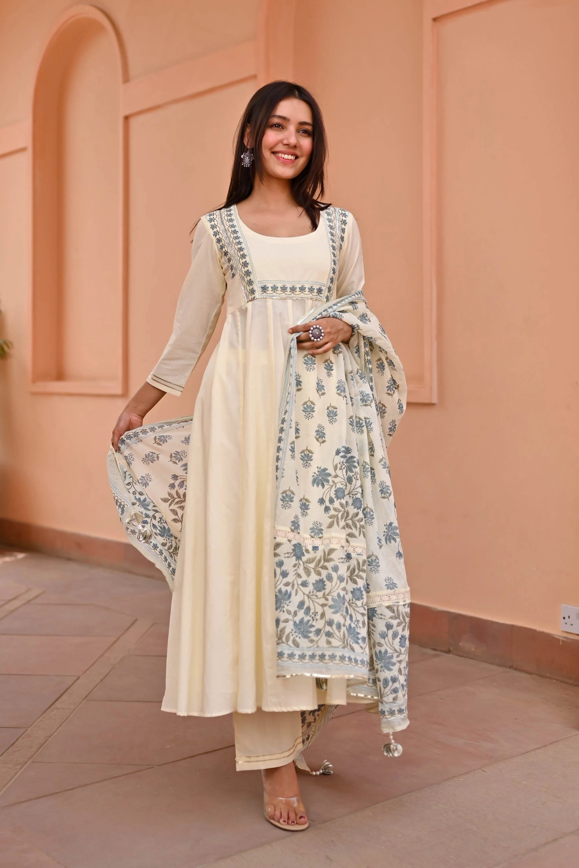 Trisha Trio Cotton Suit Set - Woolfily