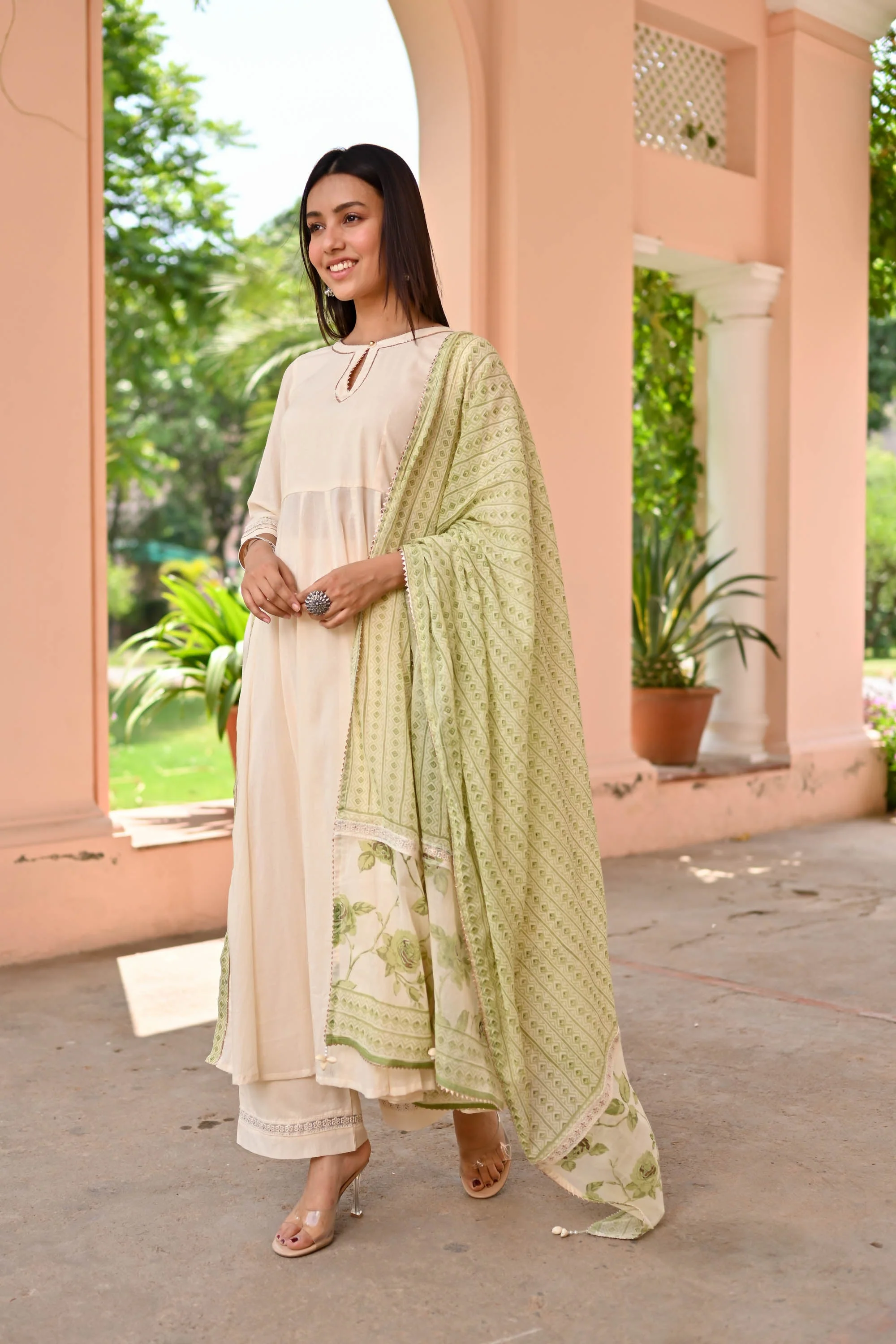 Drishti Cotton Suit Set Trio - Woolfily