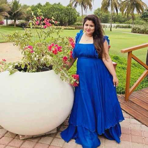 Bunaai GALAXY BLUE COTTON DRESS - Woolfily