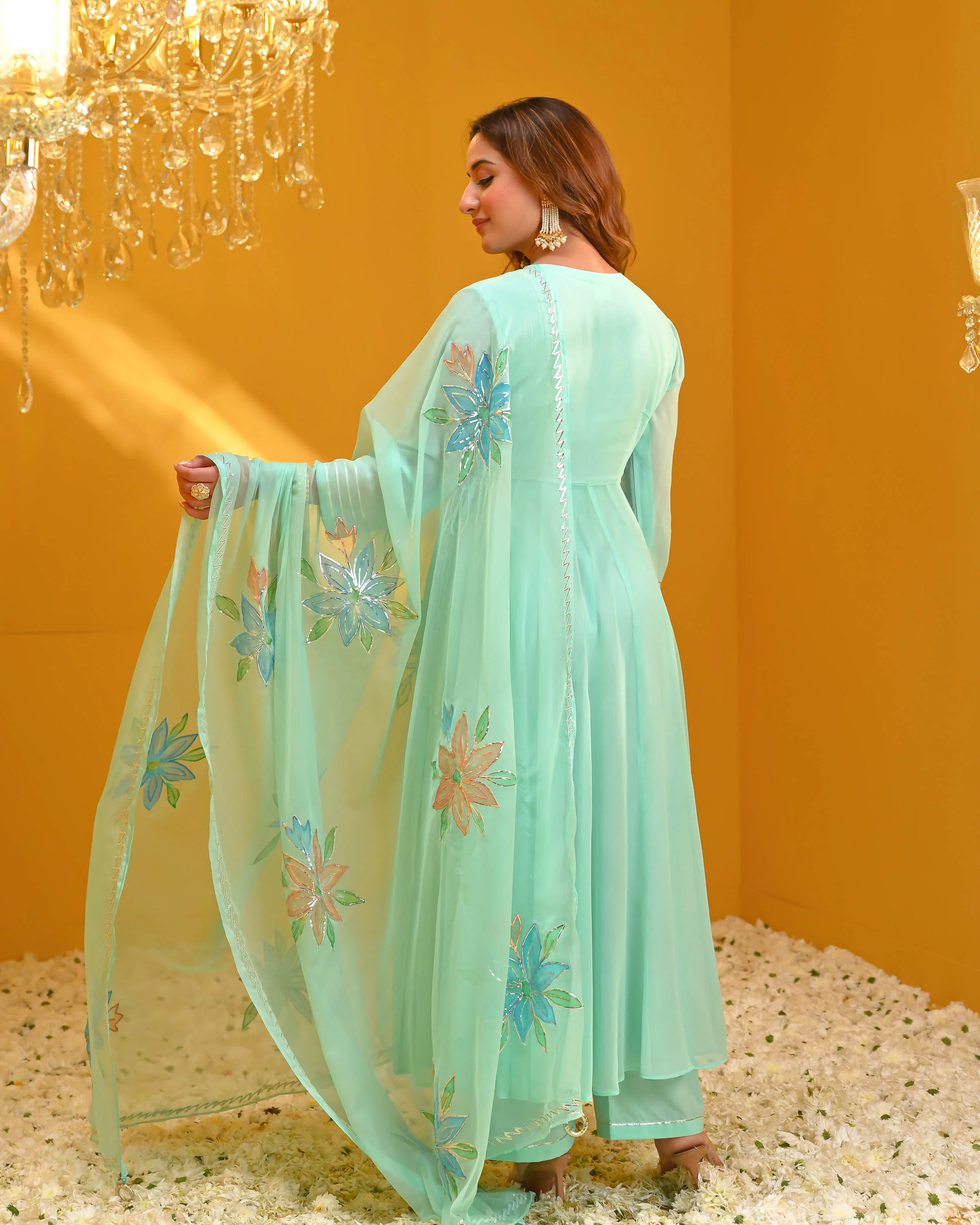 Indira Georgette Suit Set - Woolfily