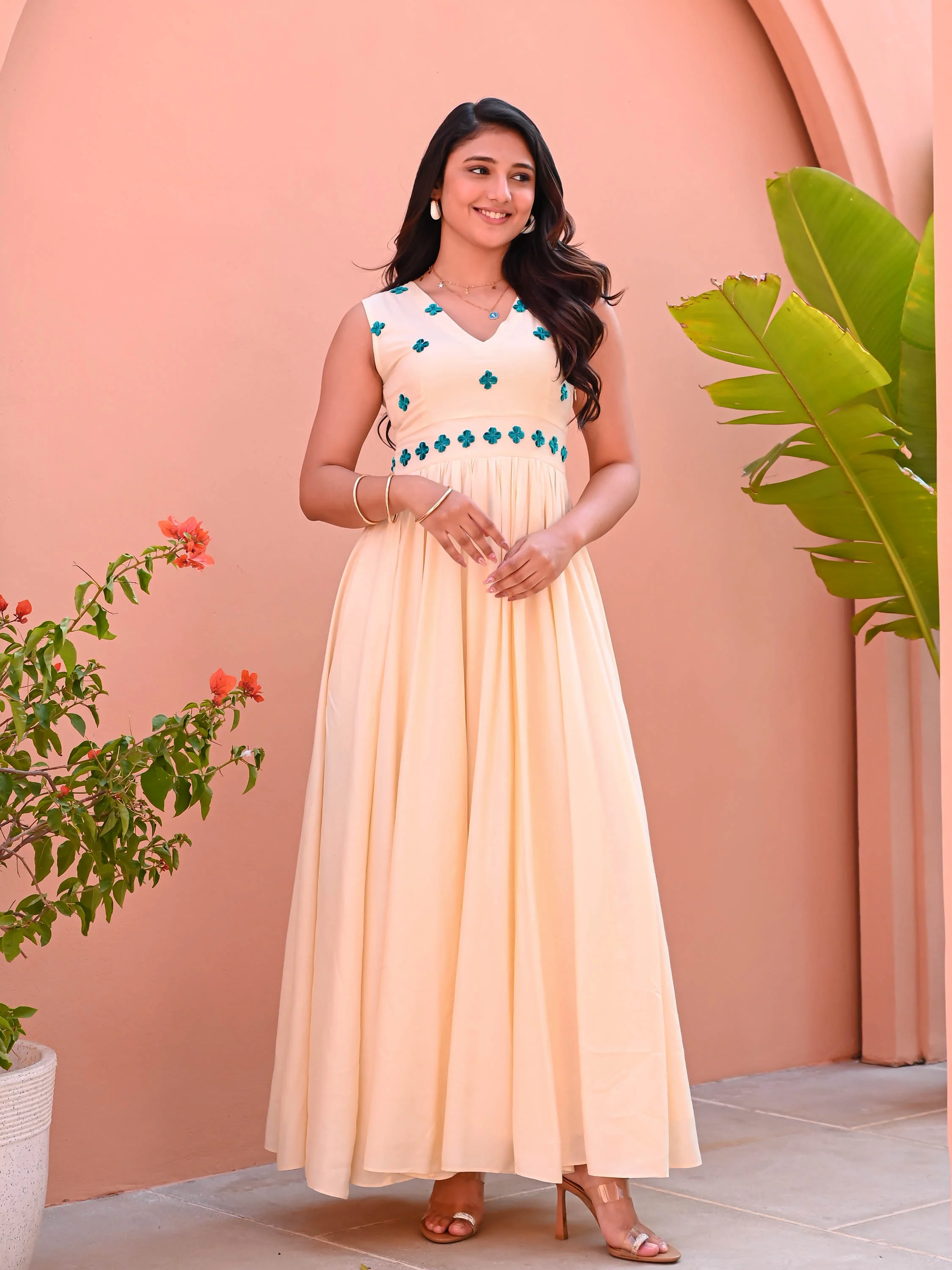 Biscotti Beige Cotton Dress - Woolfily