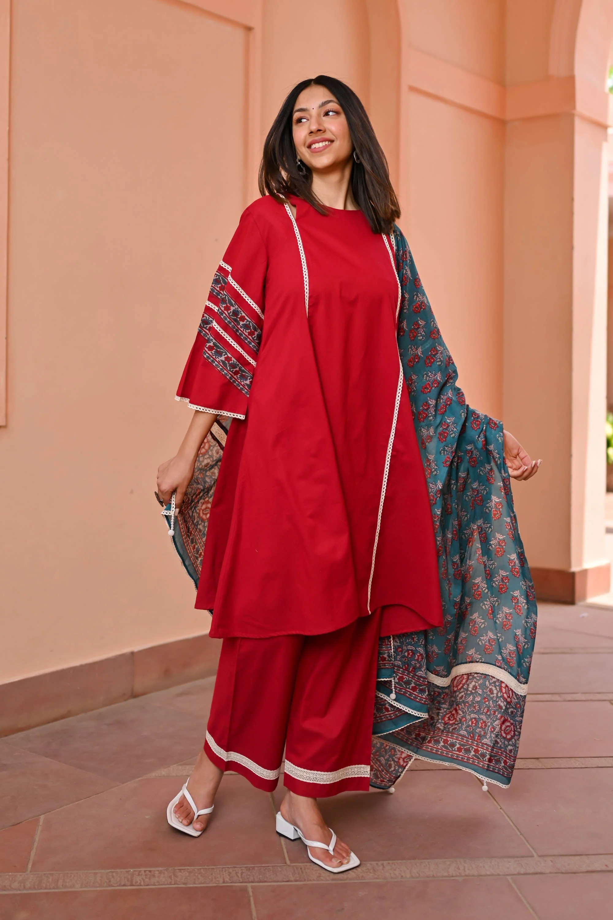 Myra Cotton Suit Set Trio - Woolfily