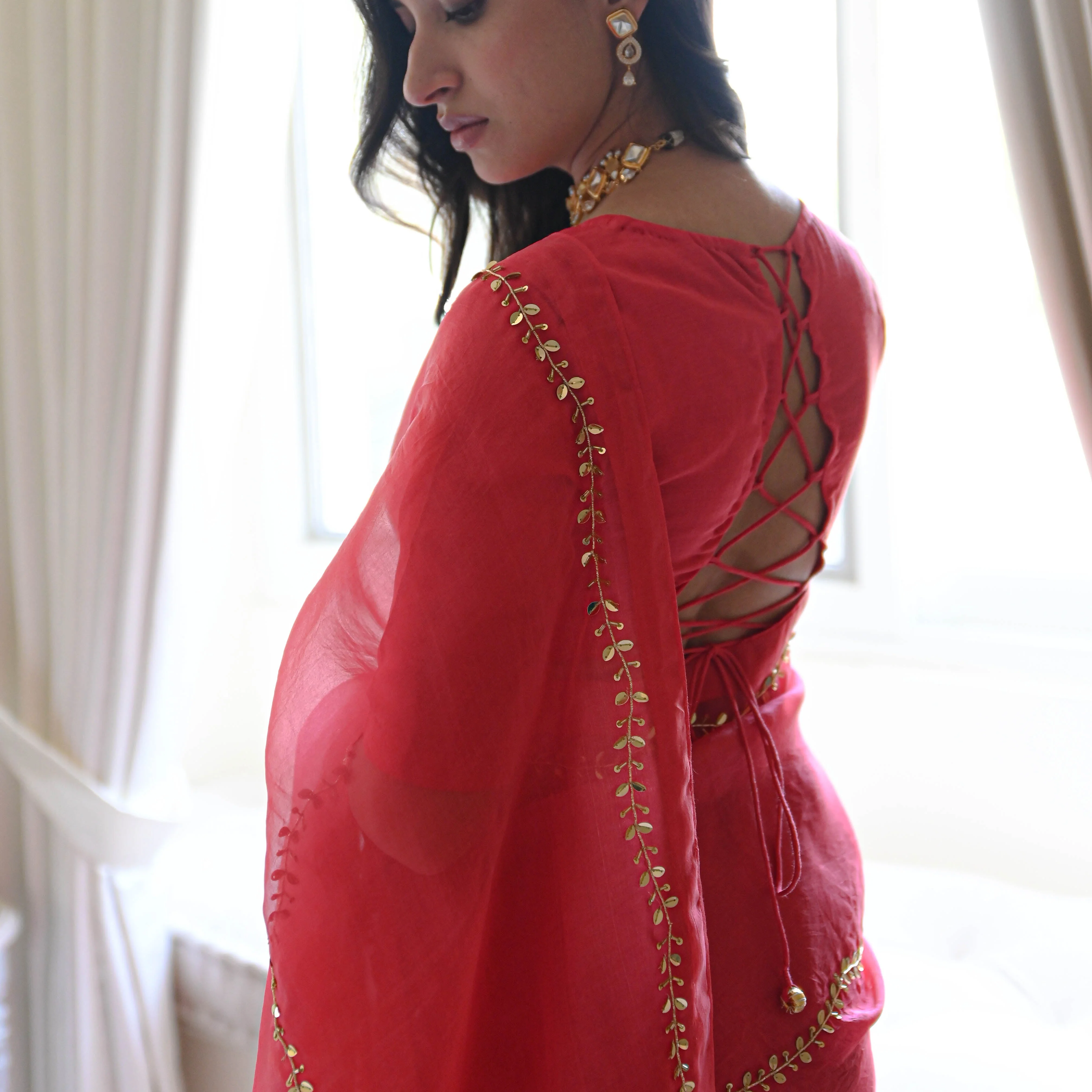 Regal Bliss Silk Organza Saree - Woolfily