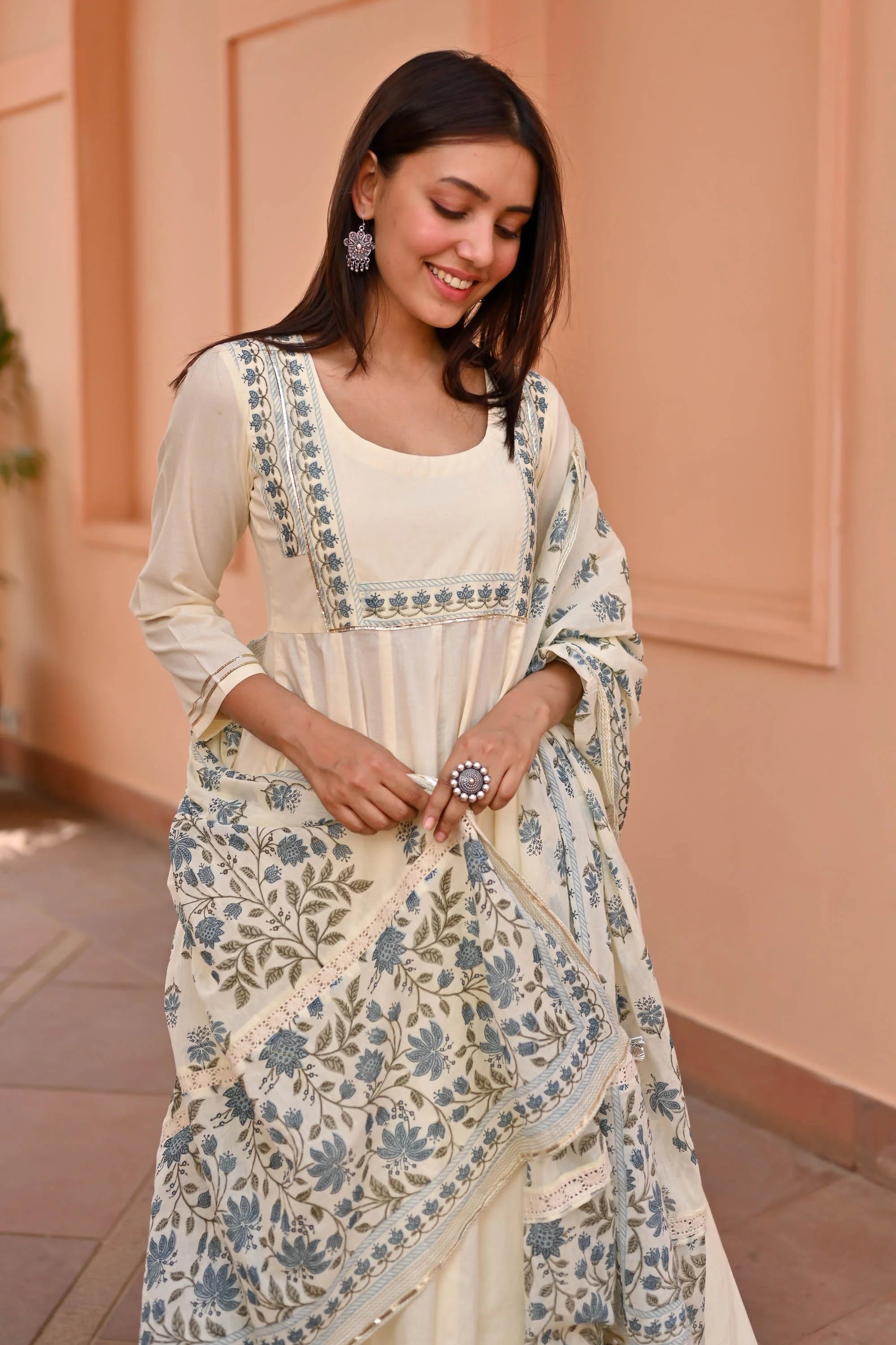 Trisha Trio Cotton Suit Set - Woolfily