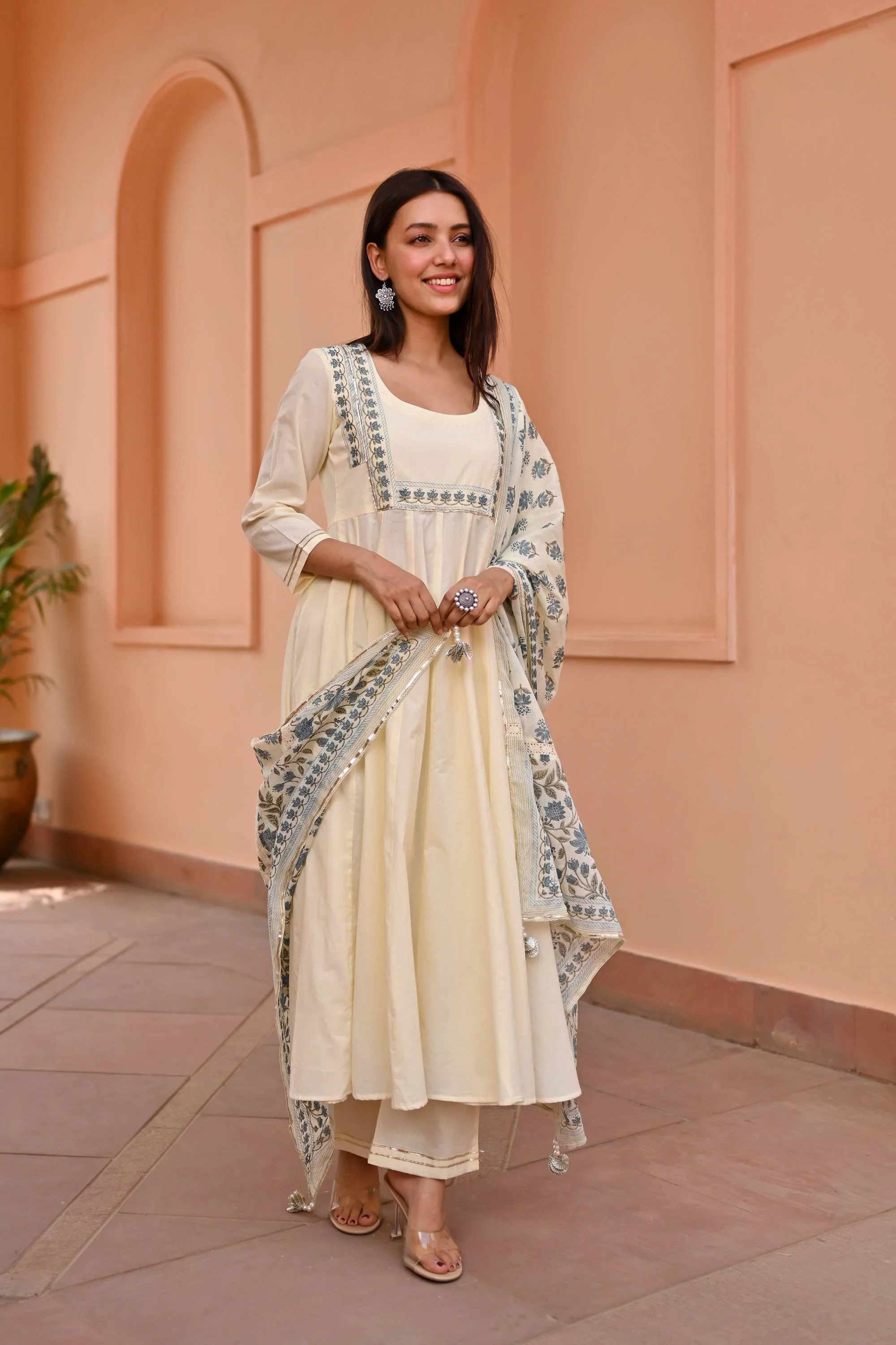 Trisha Trio Cotton Suit Set - Woolfily