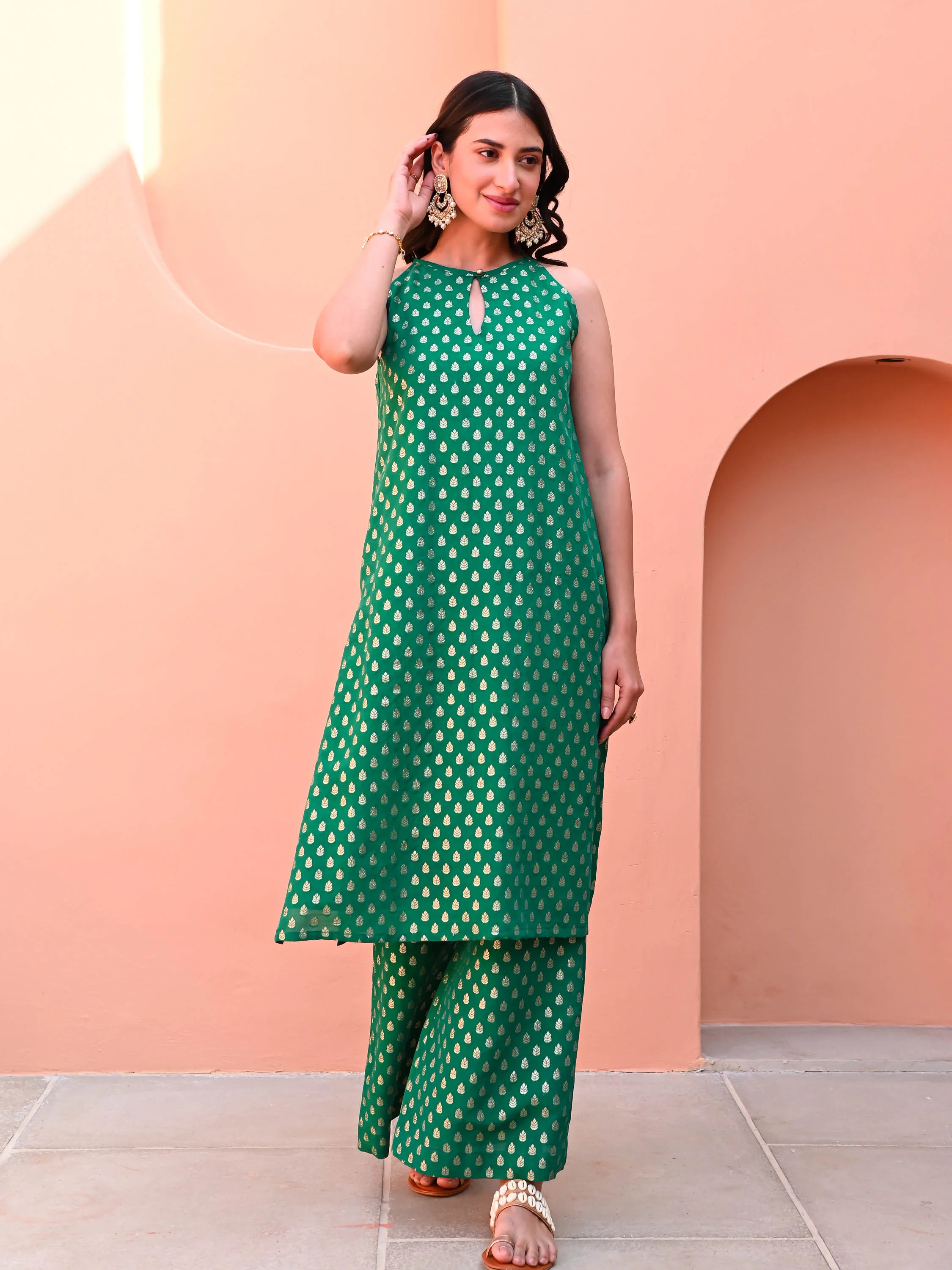 Lush Meadow Silk Kurta Set - Woolfily