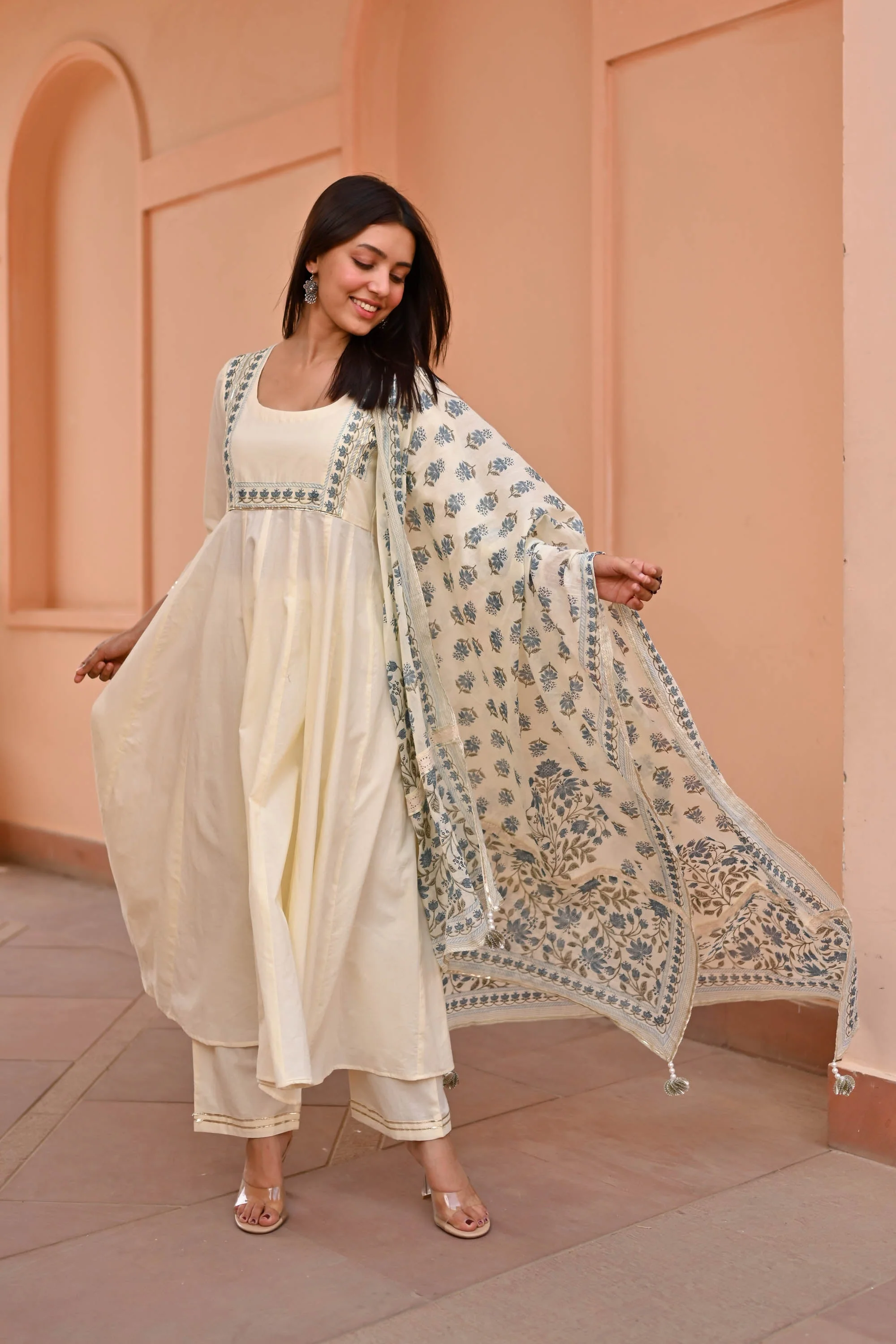 Trisha Trio Cotton Suit Set - Woolfily