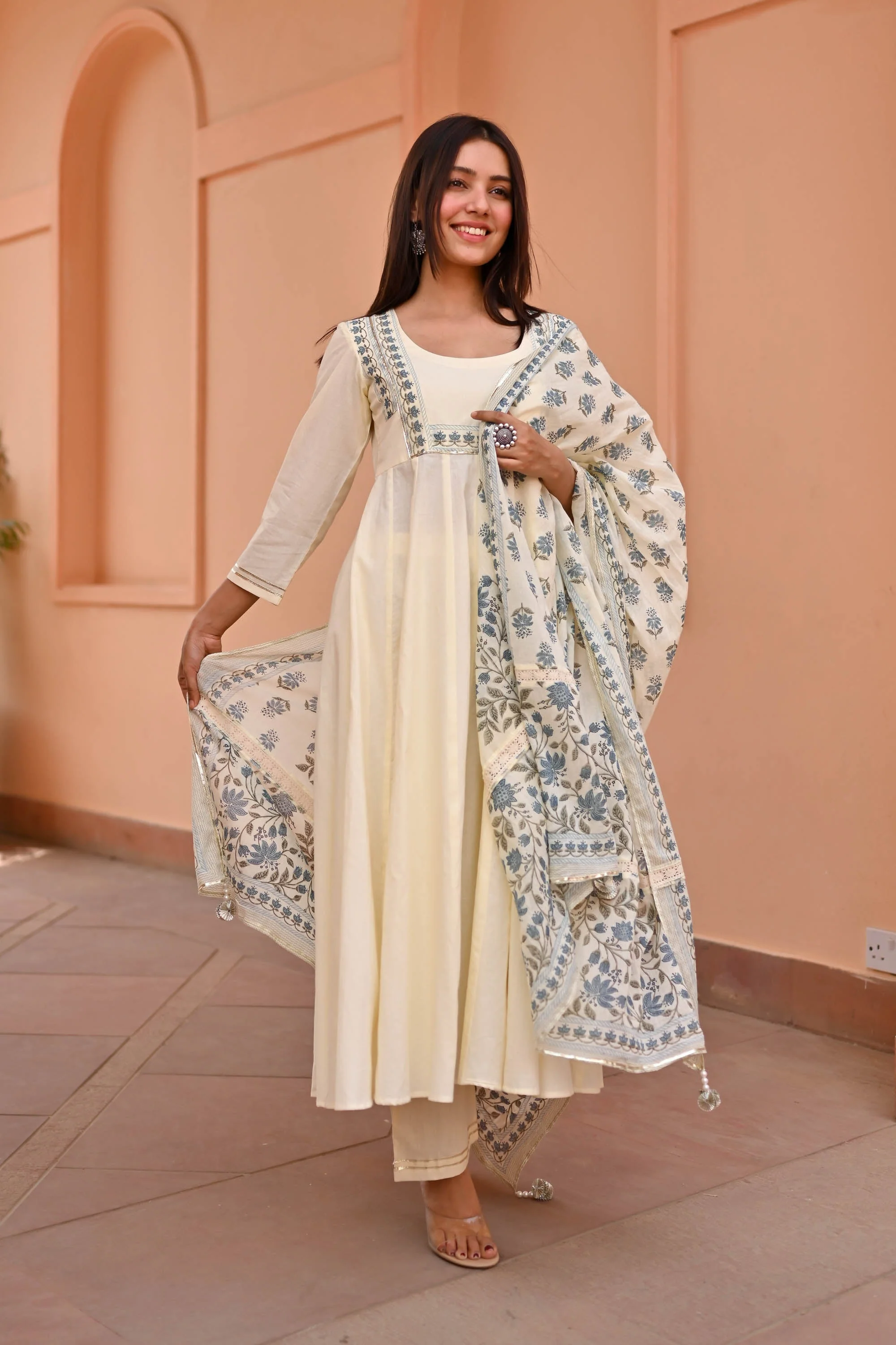 Trisha Trio Cotton Suit Set - Woolfily