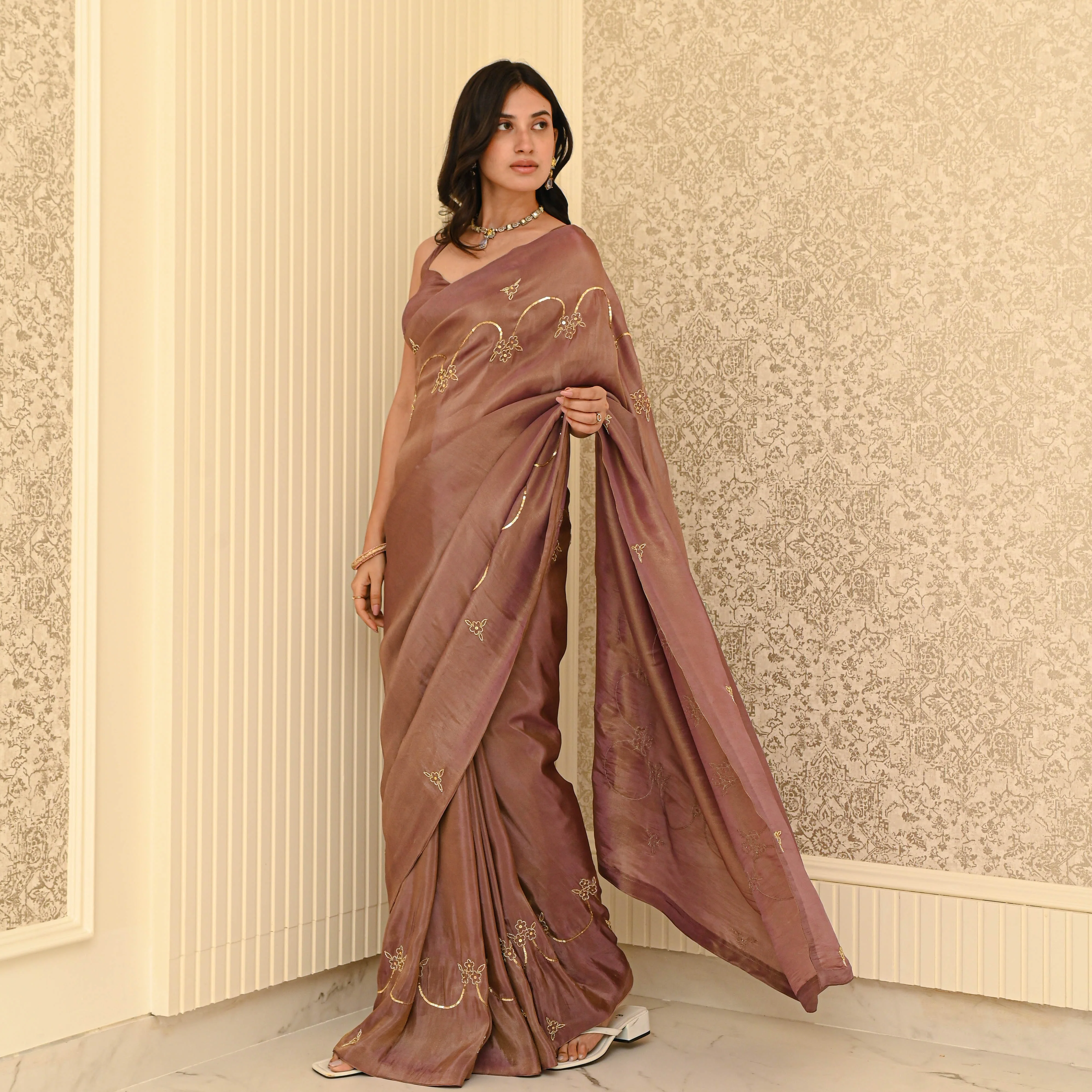 Mystical Tissue Silk Saree - Woolfily
