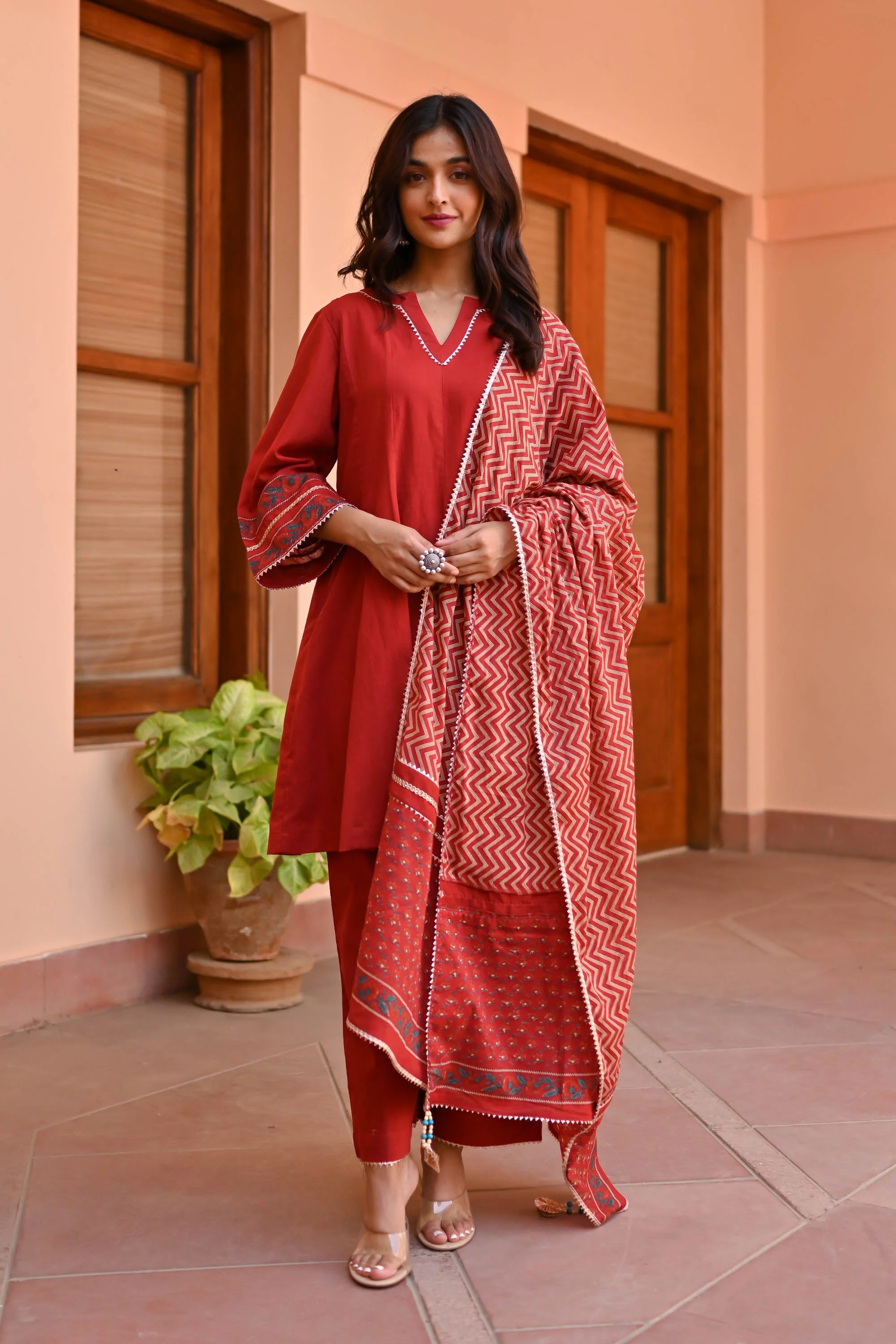 Orchid Trio Cotton Suit Set - Woolfily