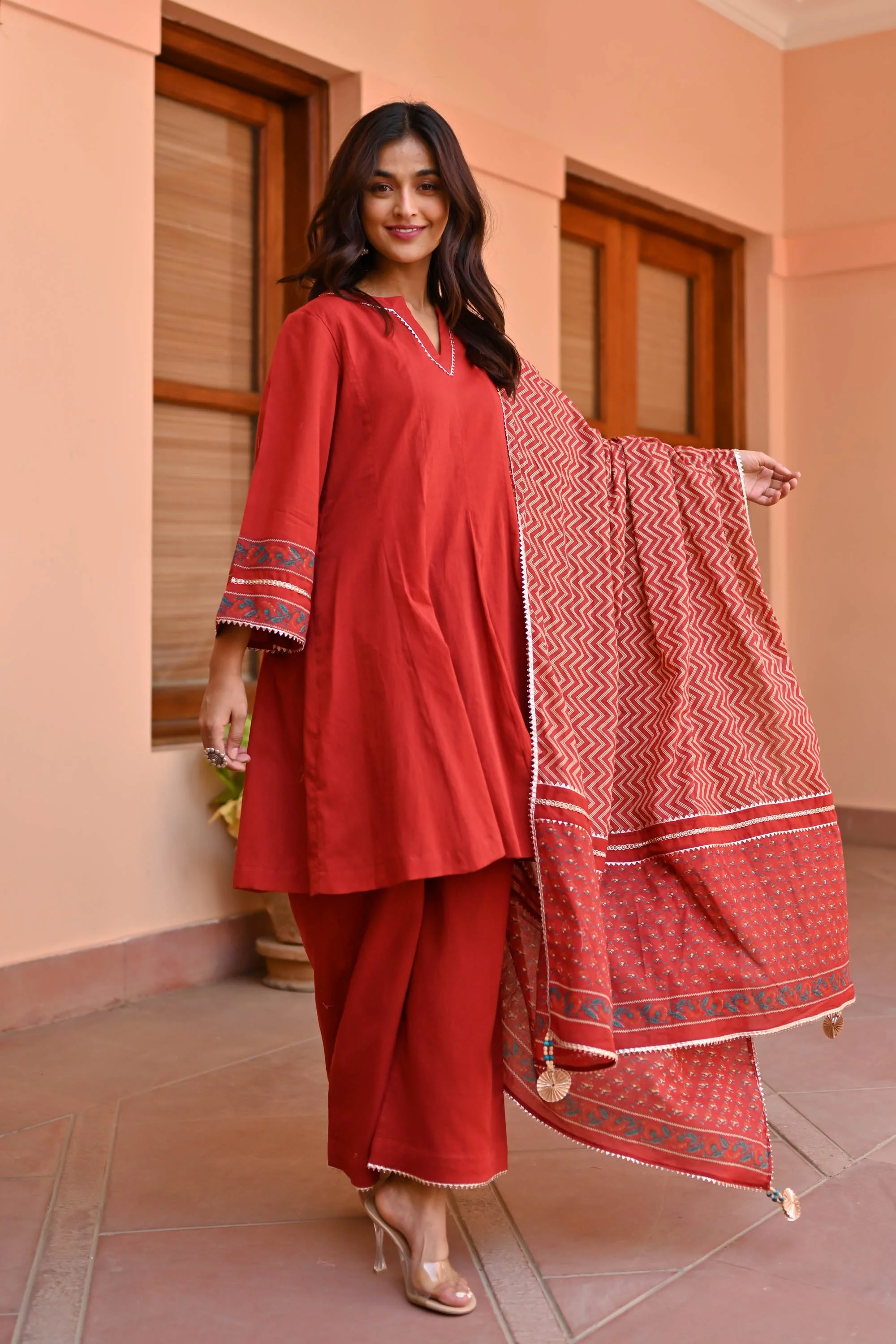 Orchid Trio Cotton Suit Set - Woolfily