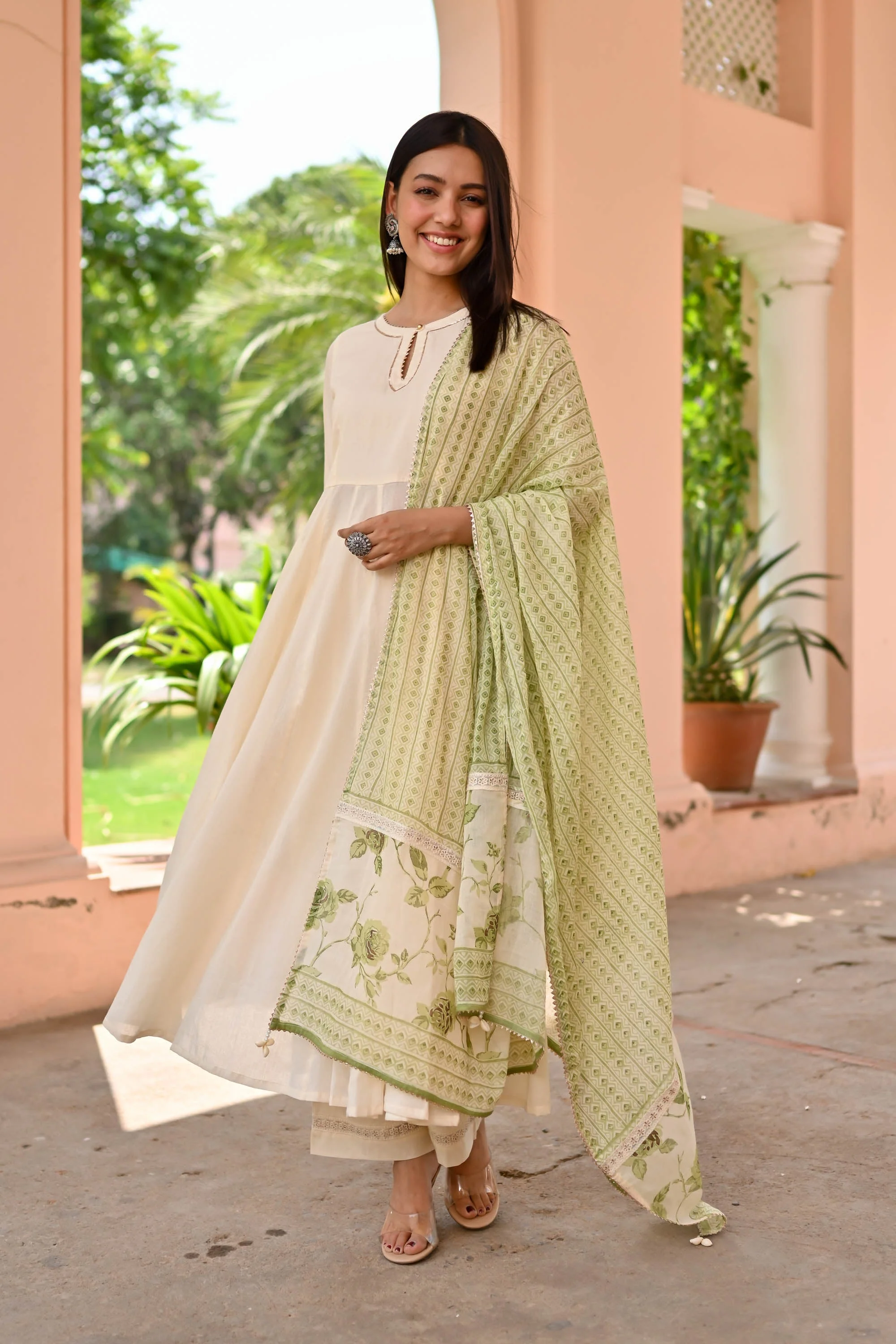 Drishti Cotton Suit Set Trio - Woolfily