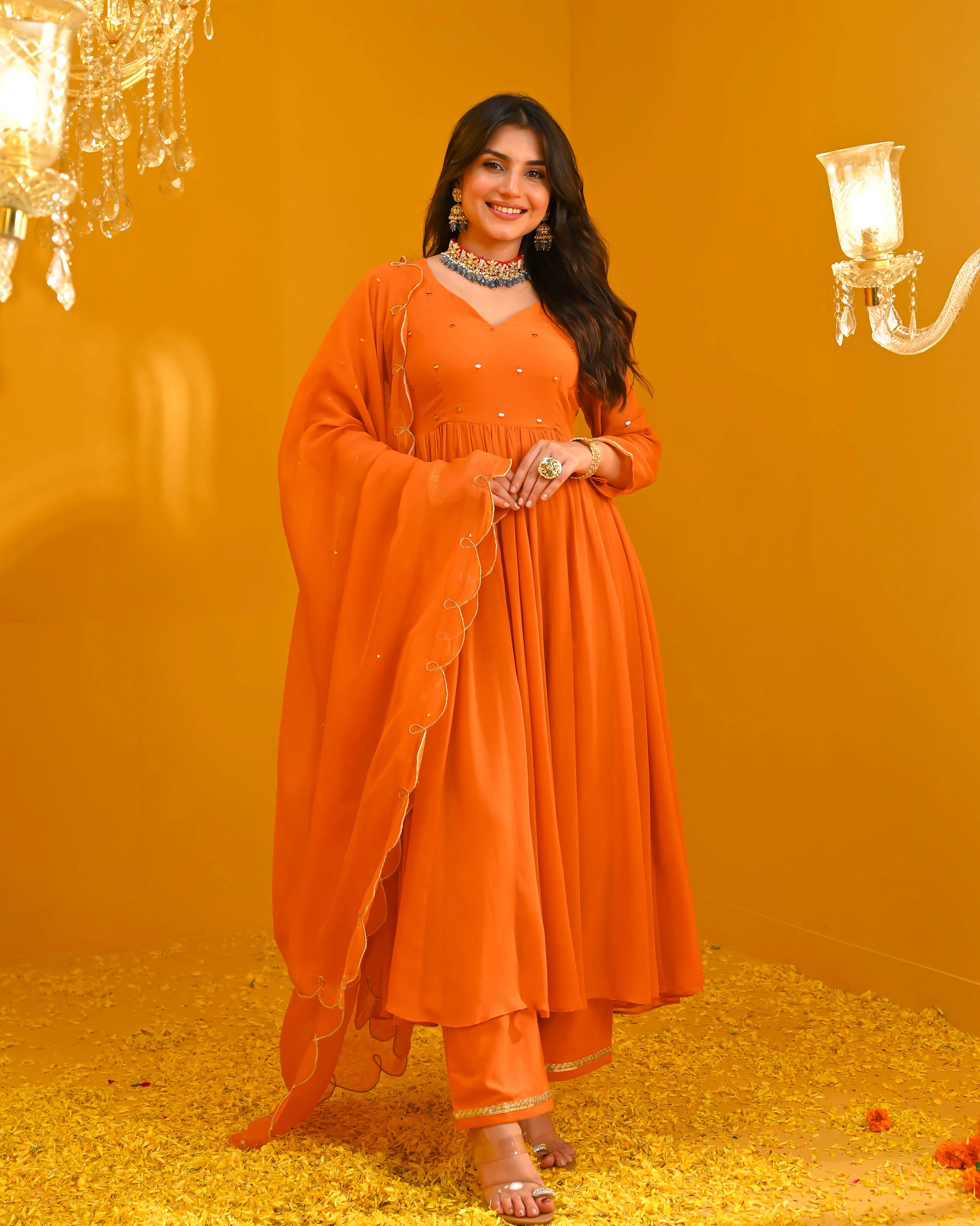 Meera Georgette Suit Set - Woolfily