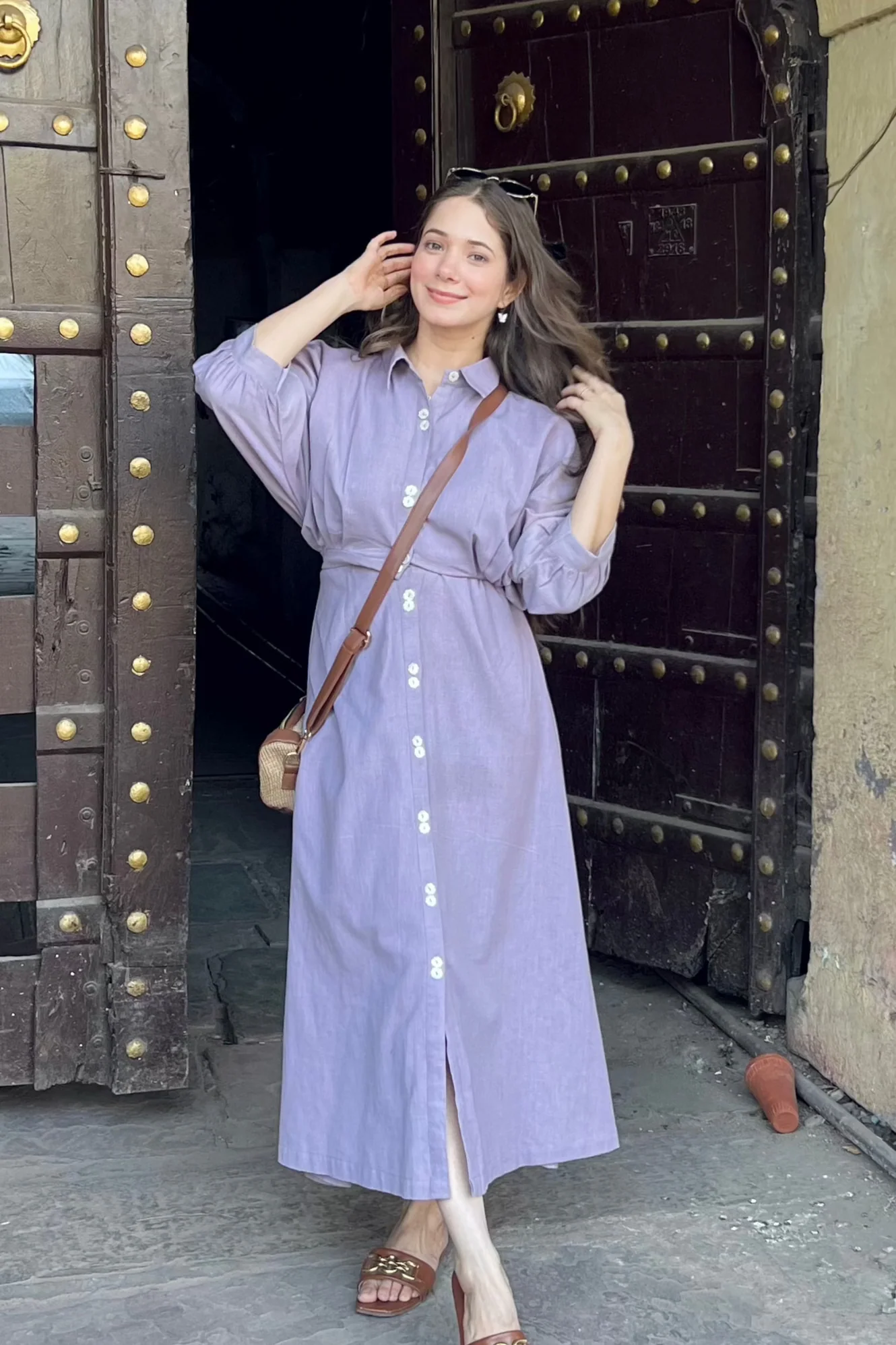 Lavender Grace Shirt Dress - Woolfily