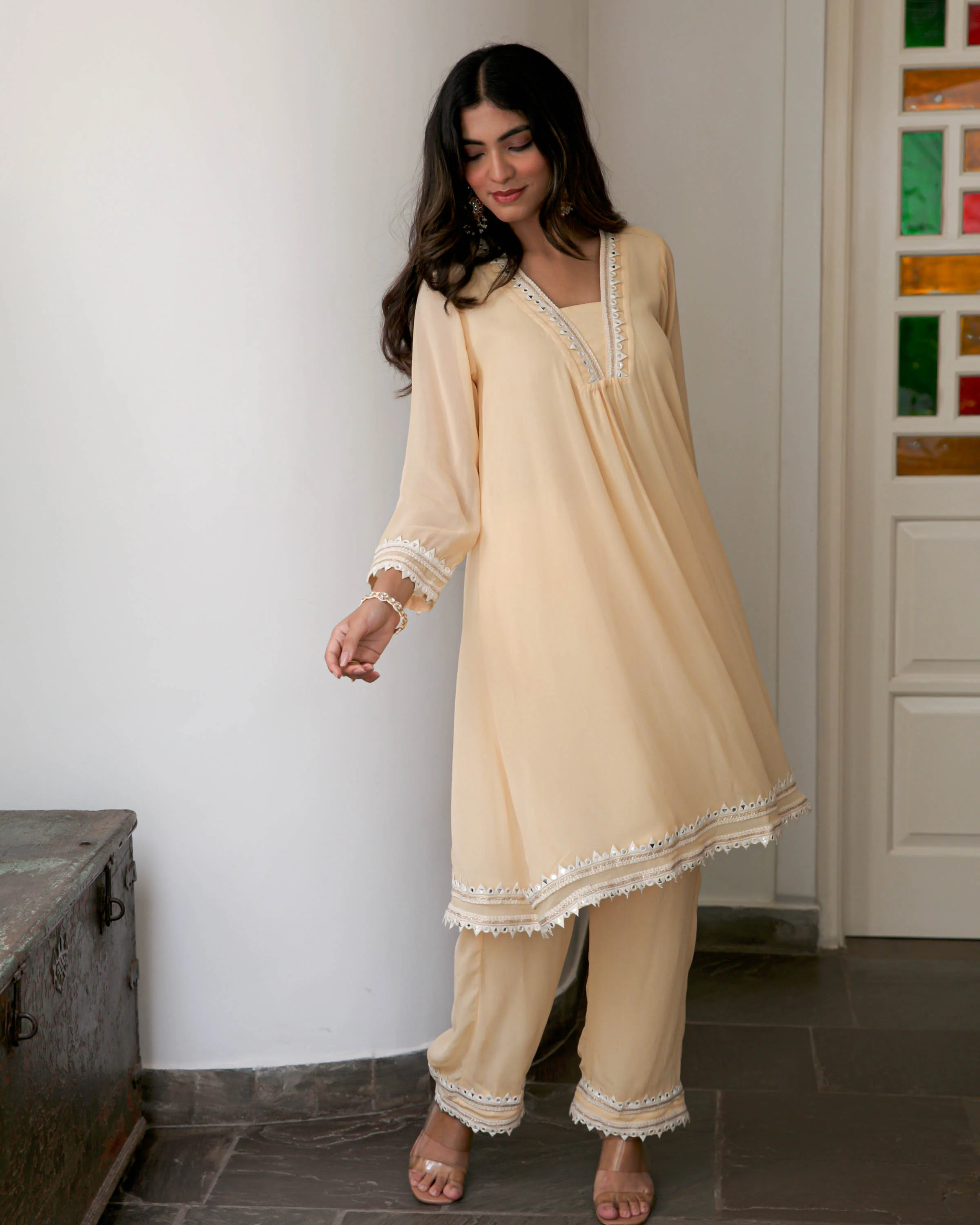 Offwhite Kurta Pants - Woolfily