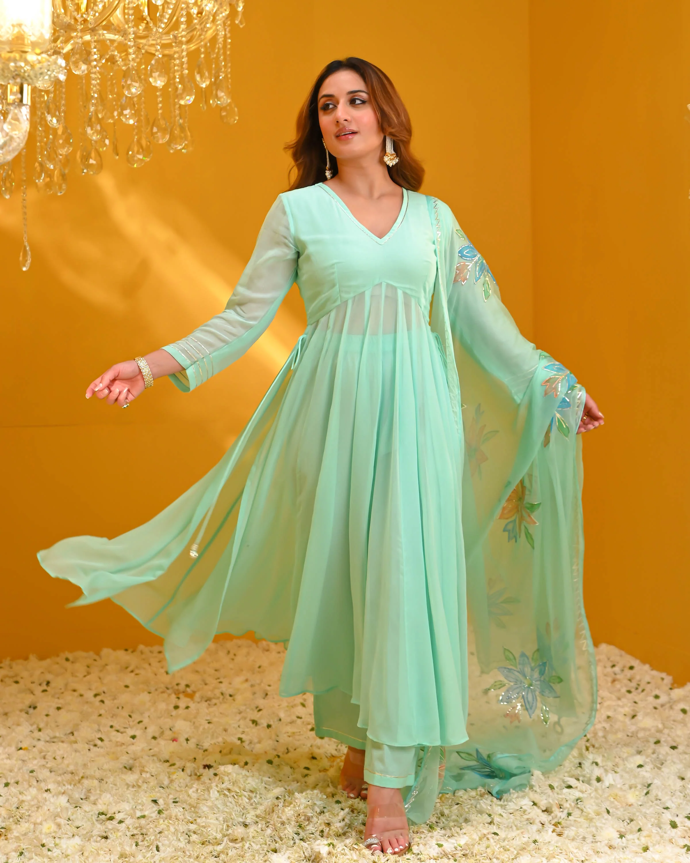 Indira Georgette Suit Set - Woolfily