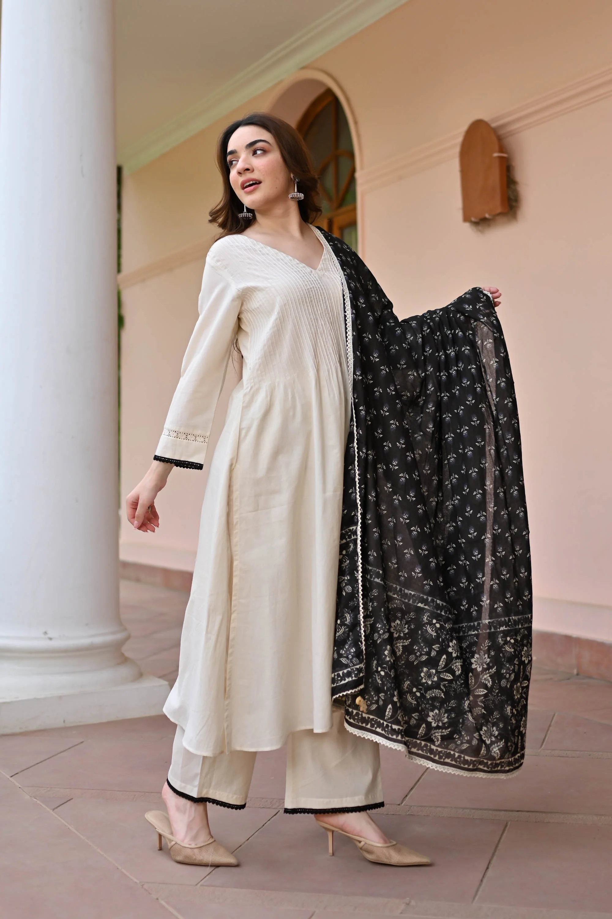 Avni Cotton Suit Set Trio - Woolfily